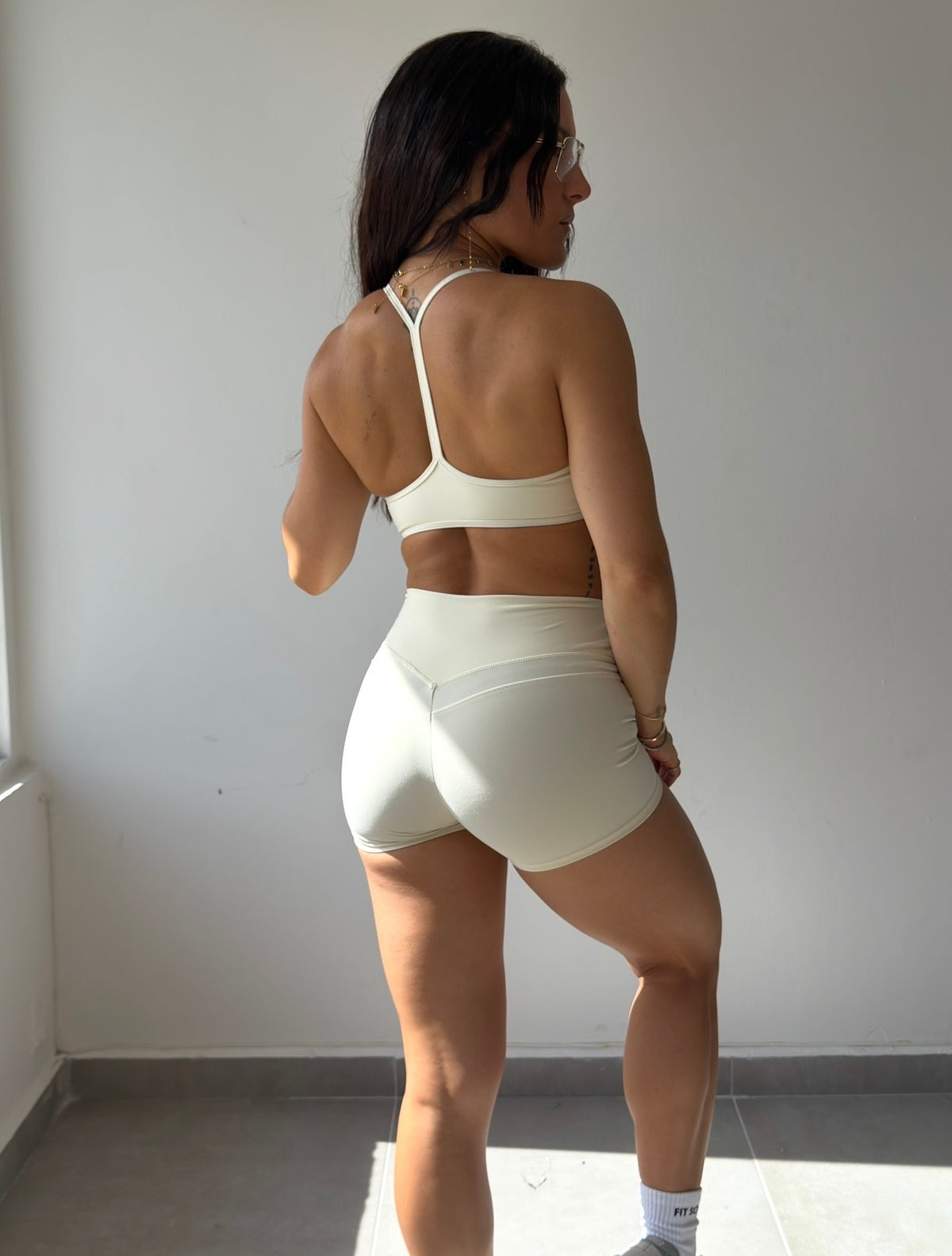 Ivory Contrast Short Set