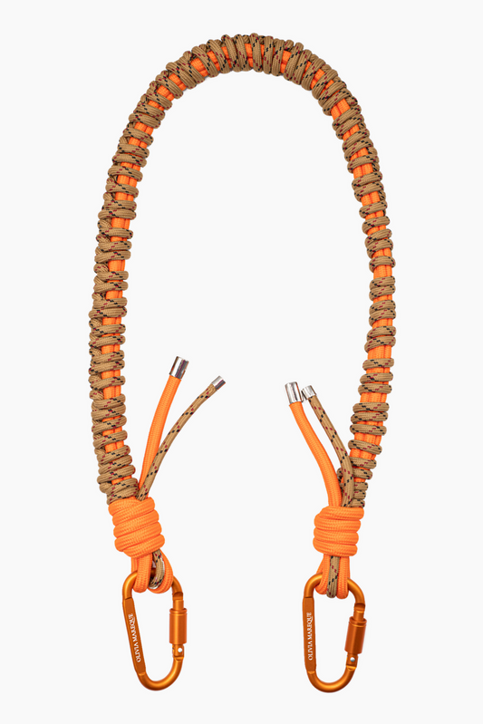 Cadena Nylon-Naranja/Marrón 'Crossbody'