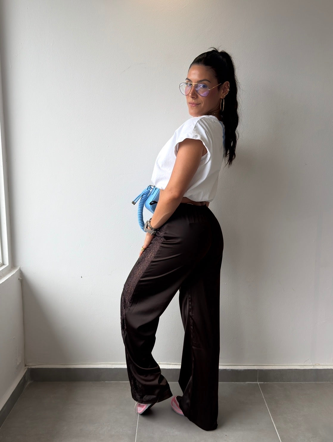 Espresso Satin Pants