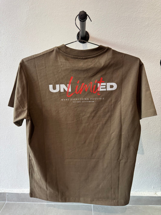 'UNLIMITED' Brown T Shirt
