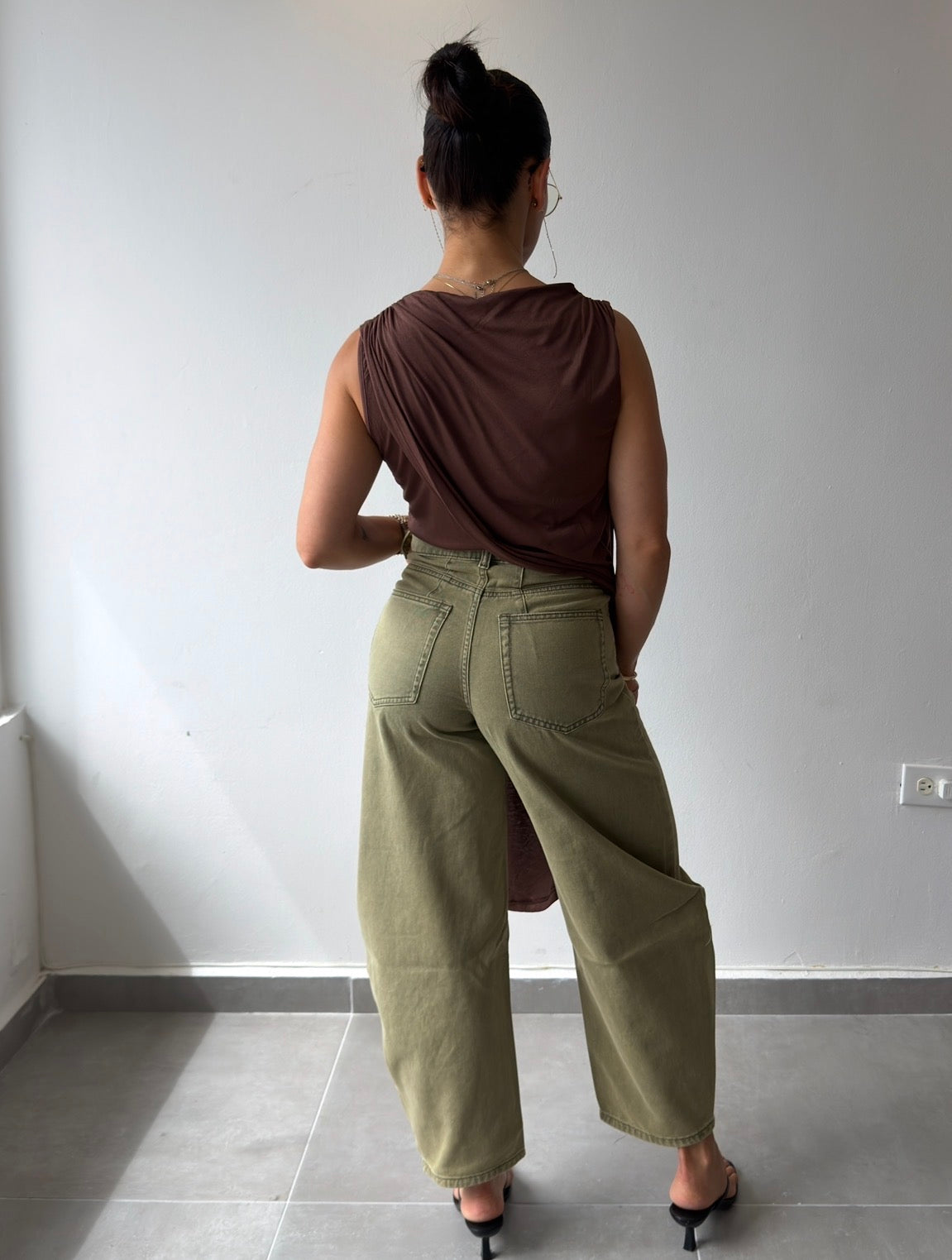 Olive Barrel Jeans