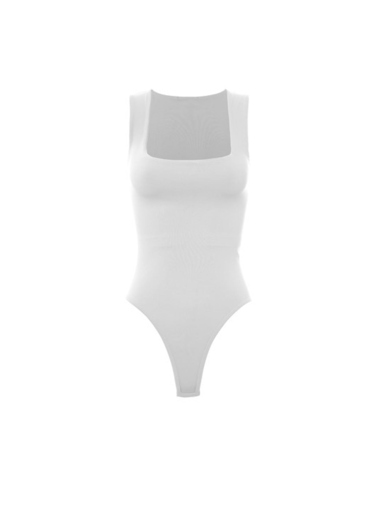 (White) Squared Neck Bodysuit