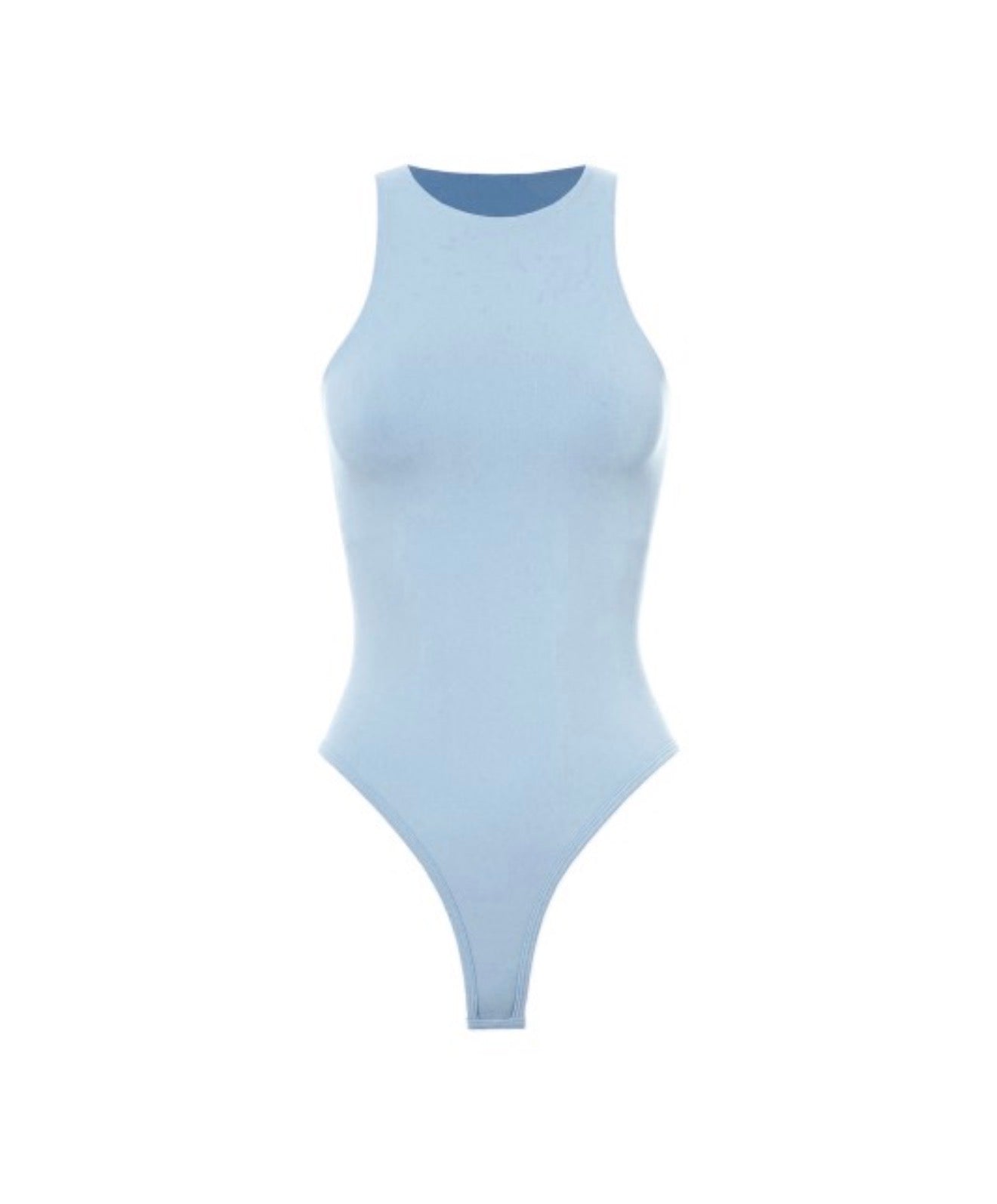 Baby Blue High Neck Bodysuit
