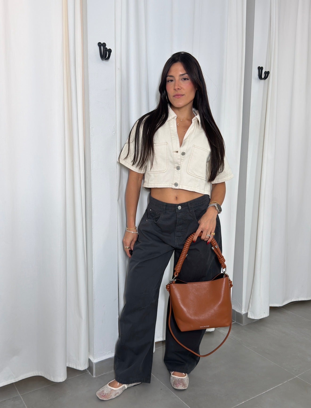 Navy Barrel Pants