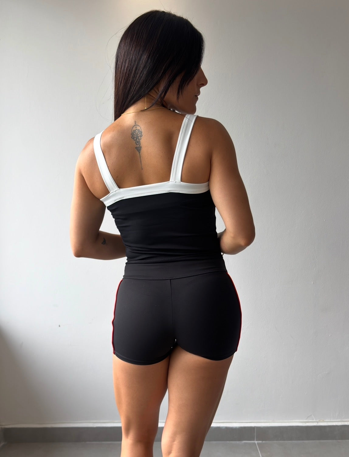 Black Contrast Tank Top