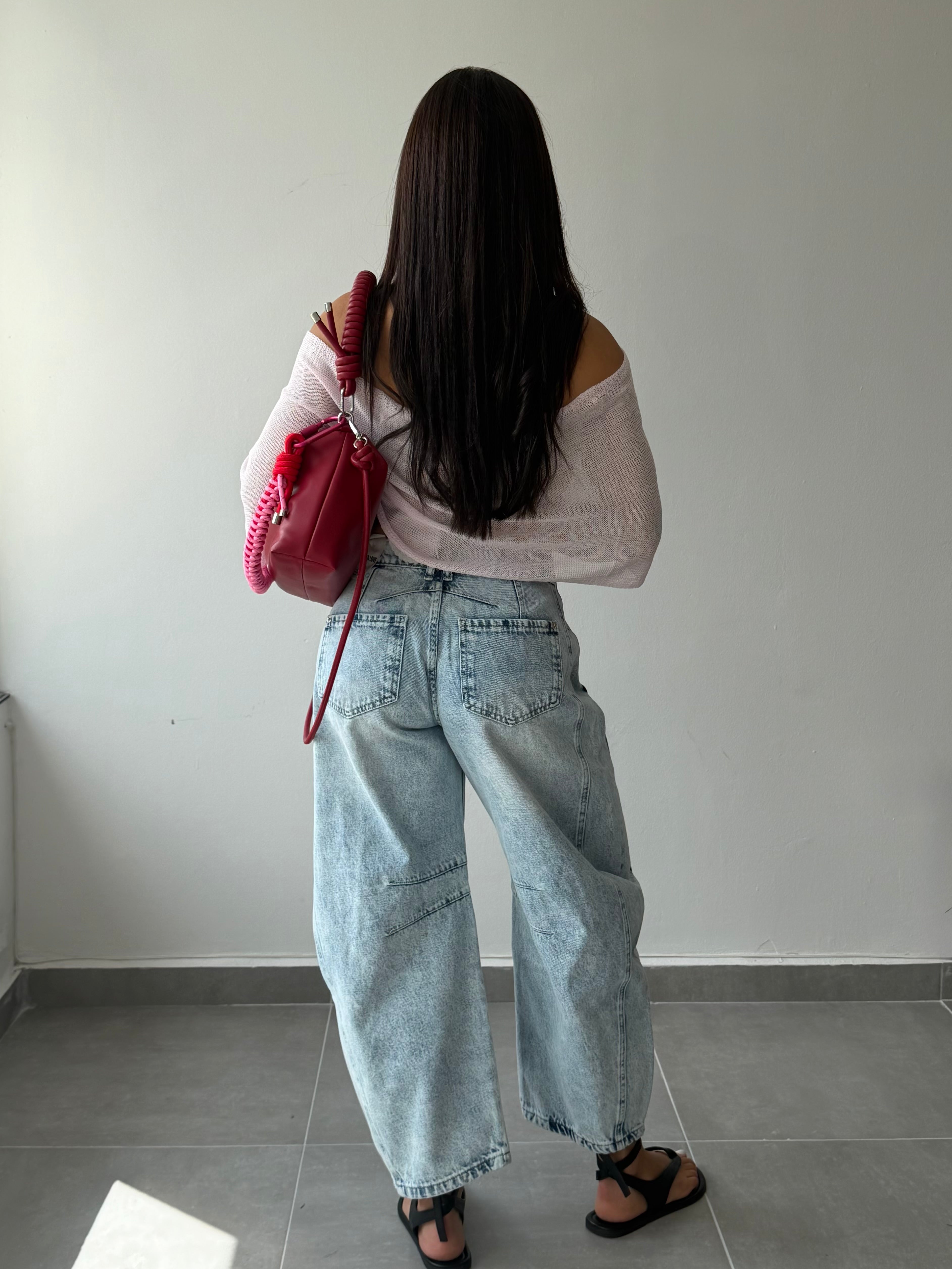 Light Denim Barrel Jeans