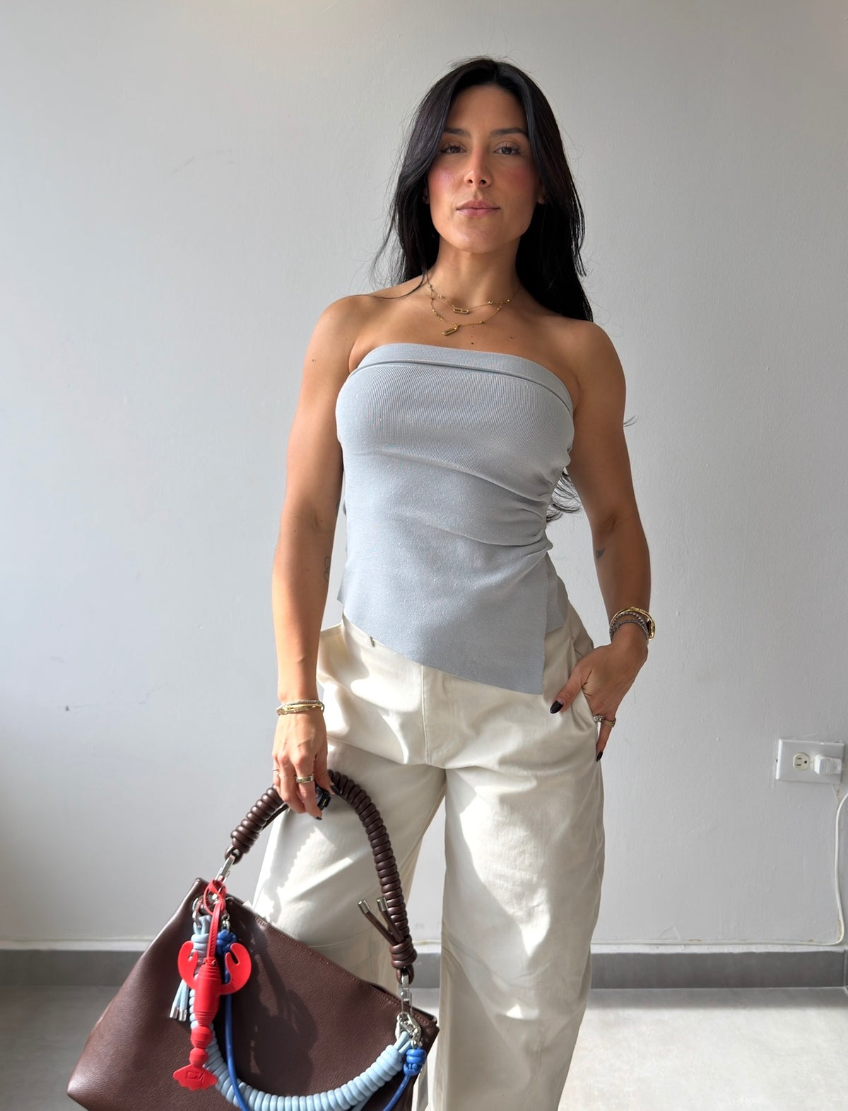 Gray Tube Top