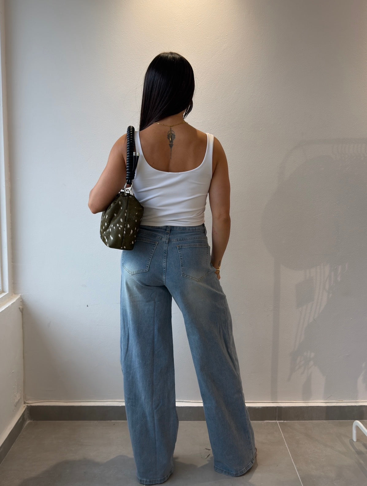 Overlap Straight Leg Jeans