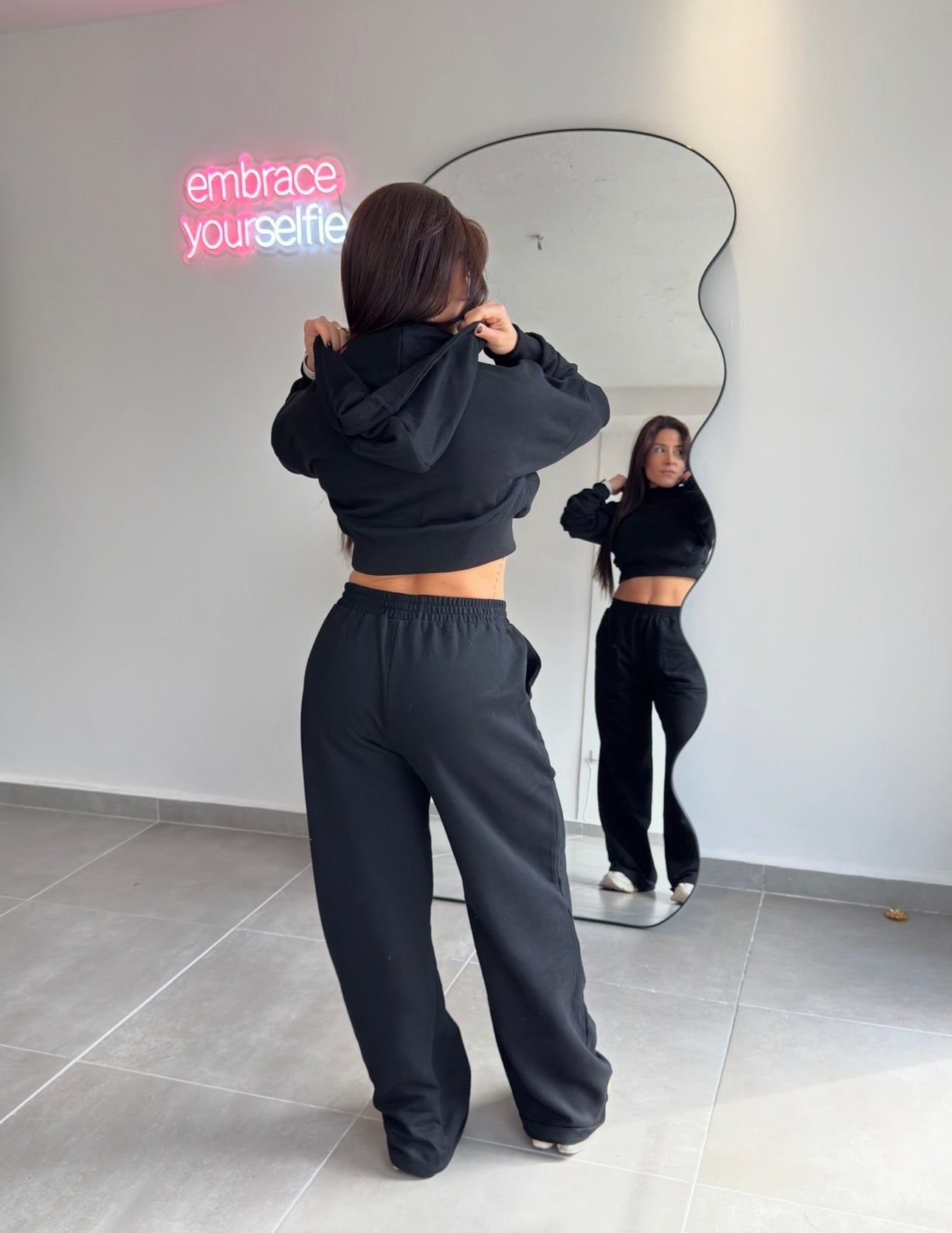 Black Hoodie & Pants Set
