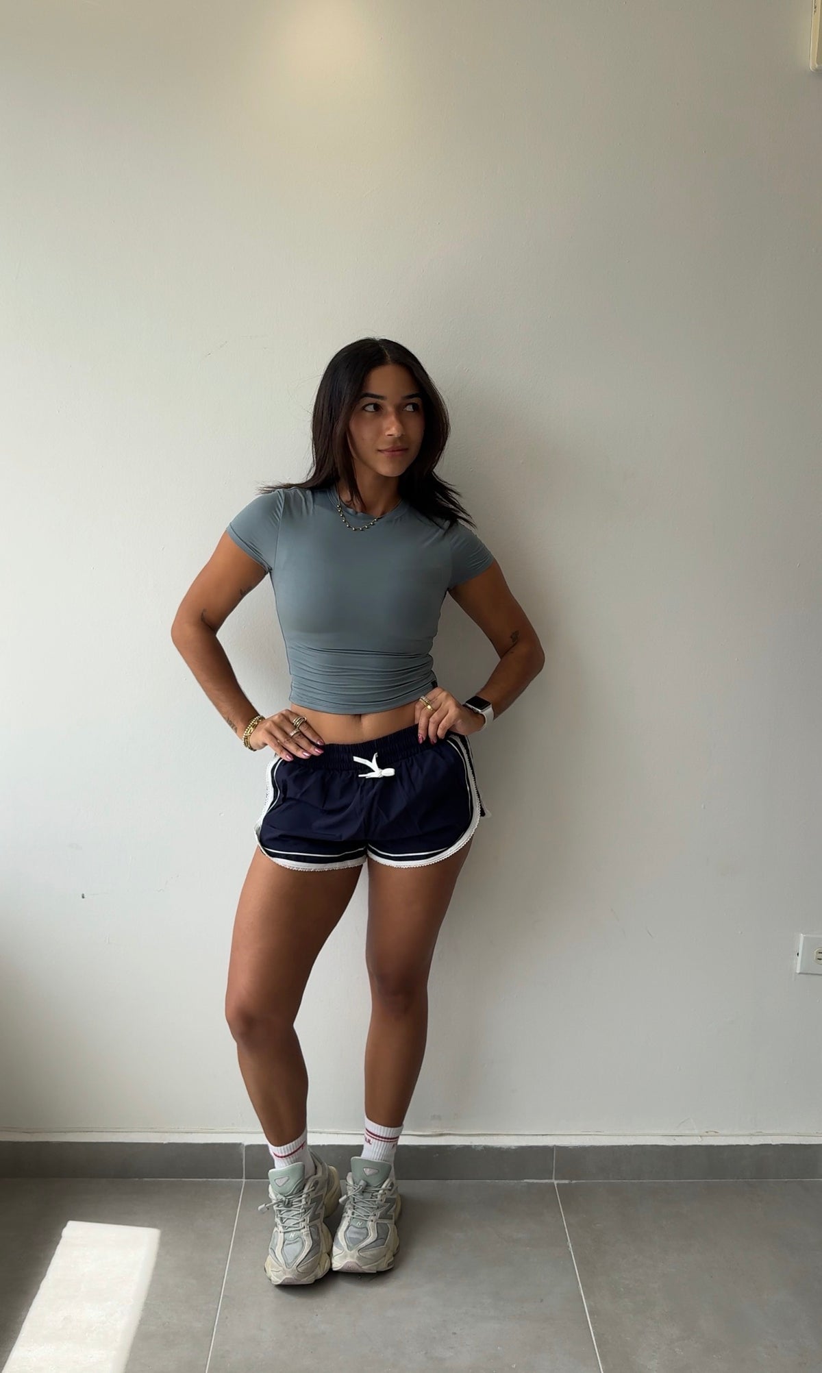 Navy Running Shorts