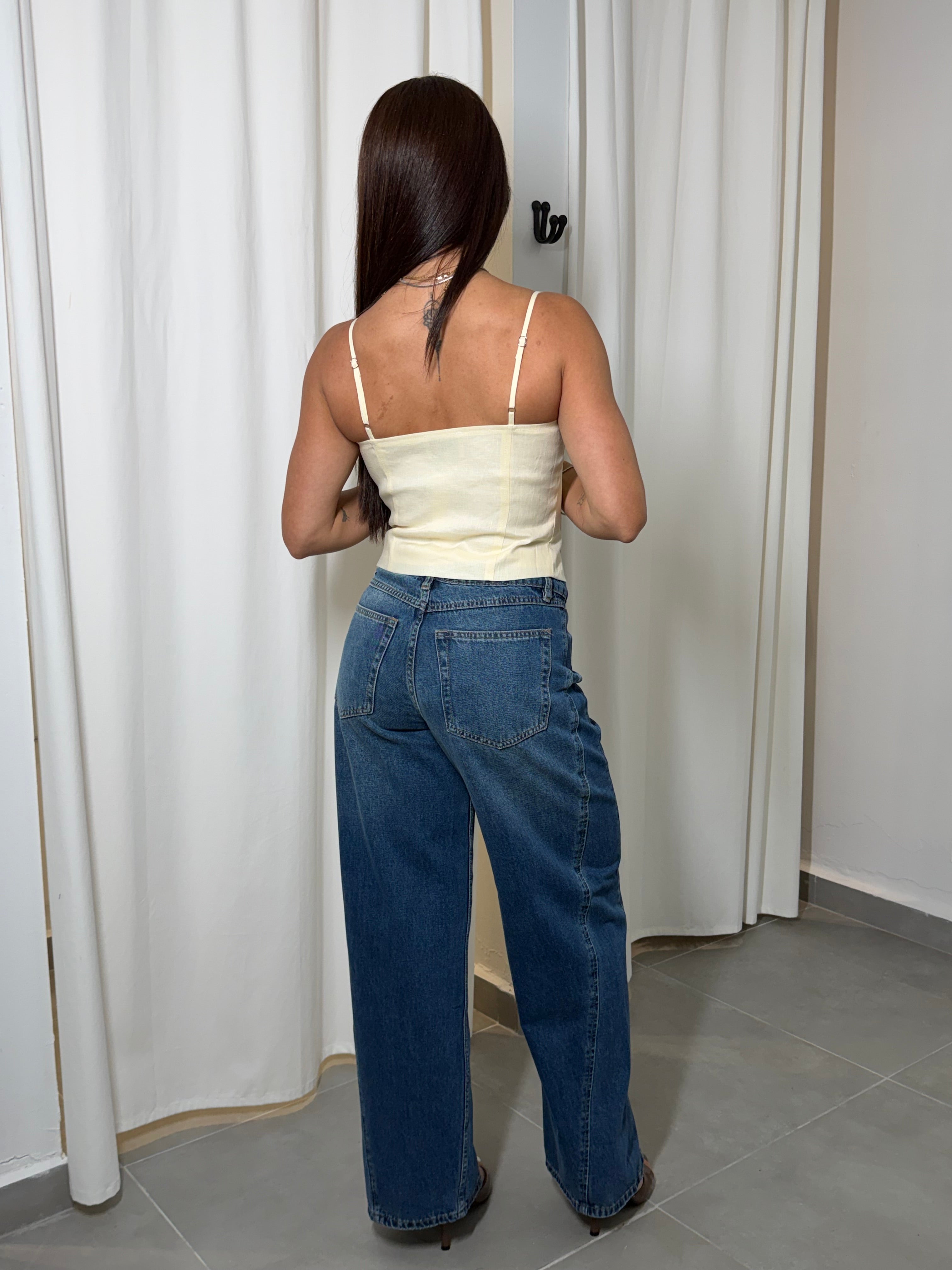 Butter Yellow Linen Top