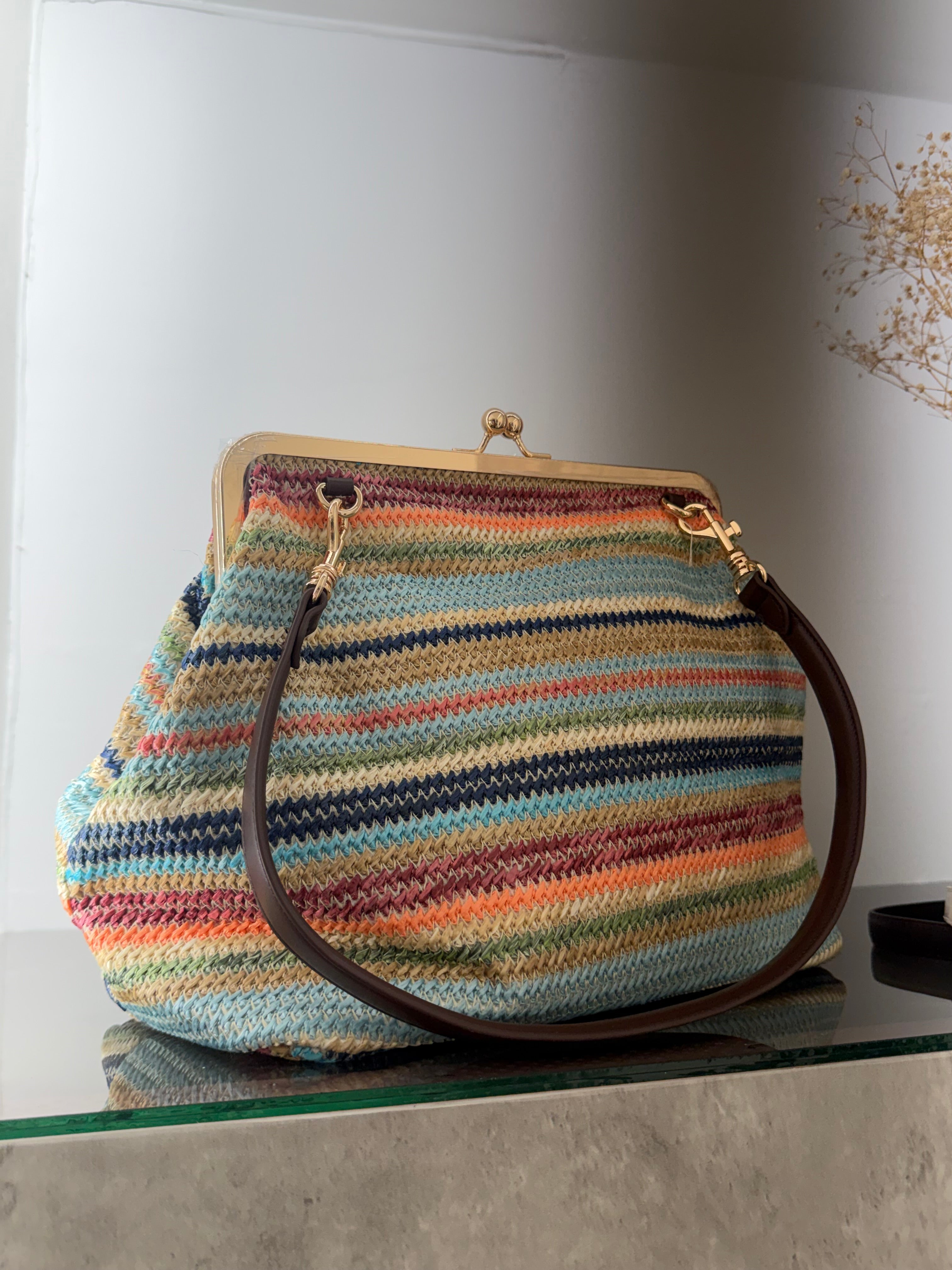 Multicolor Straw Bag
