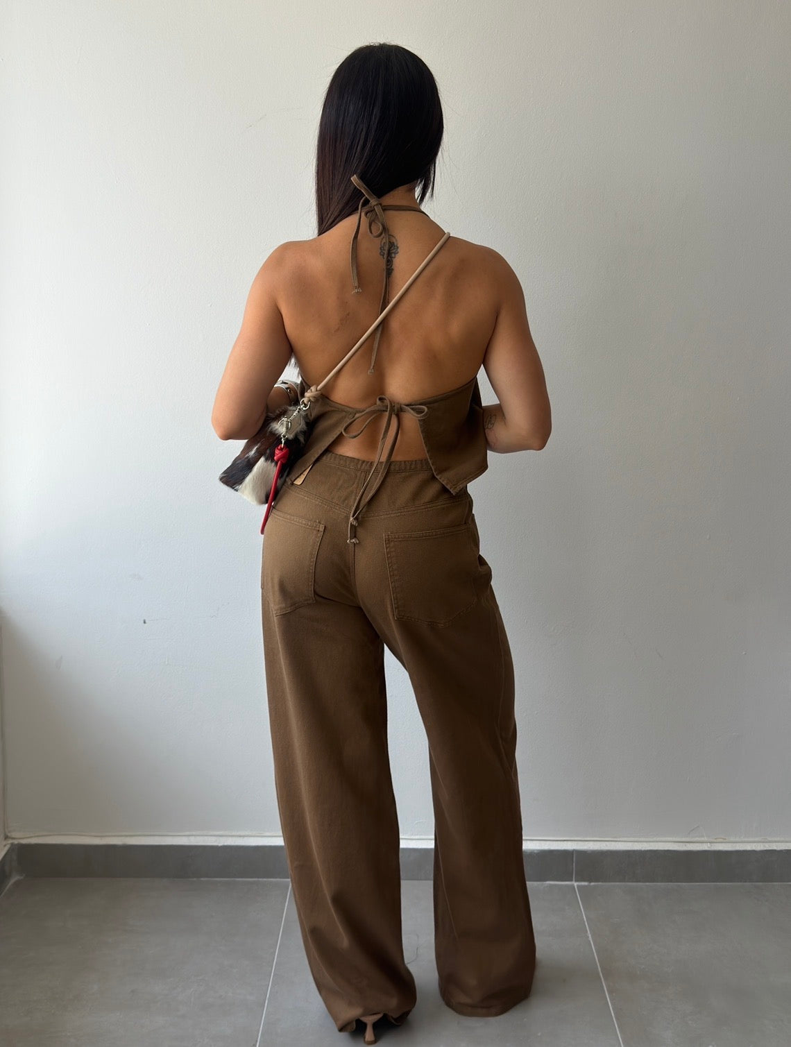 Brown Denim Set