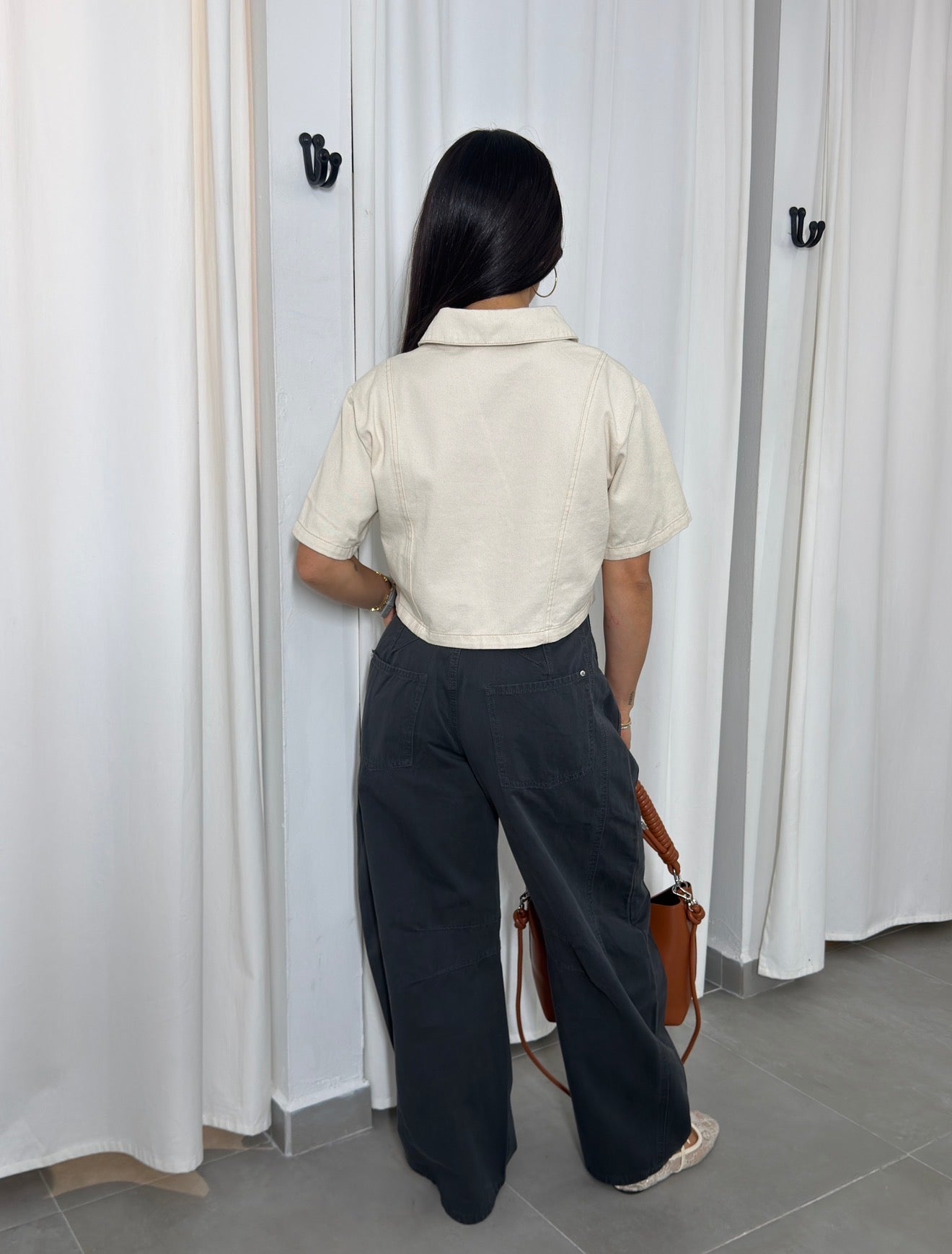 Navy Barrel Pants