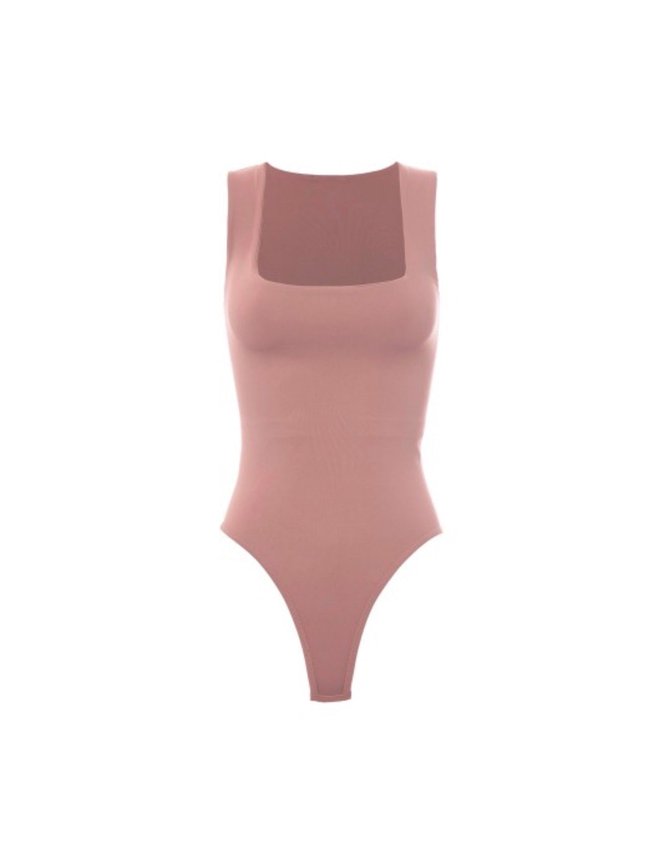 (Mauve) Squared Neck Bodysuit