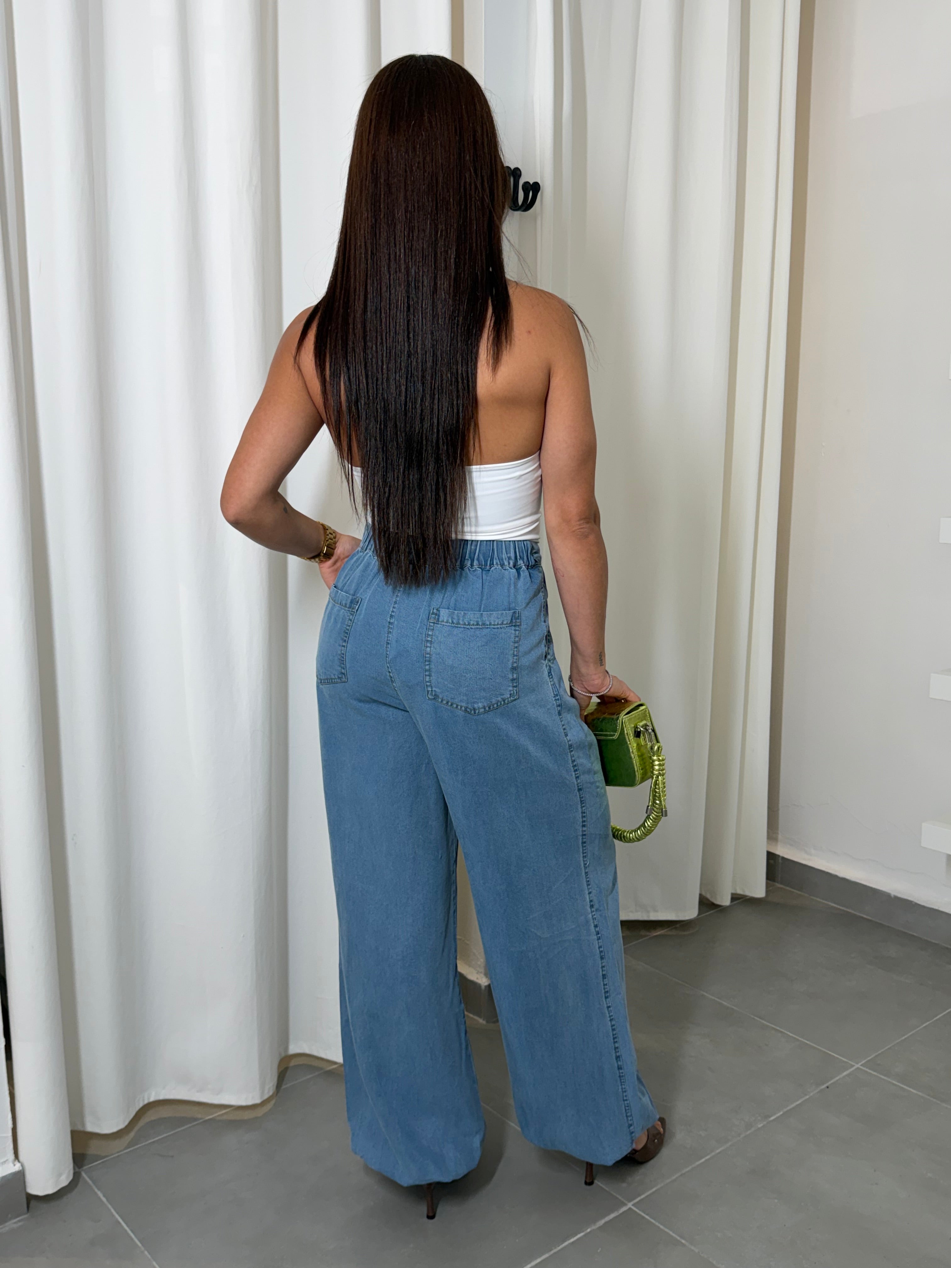 Light Denim Balloon Pants