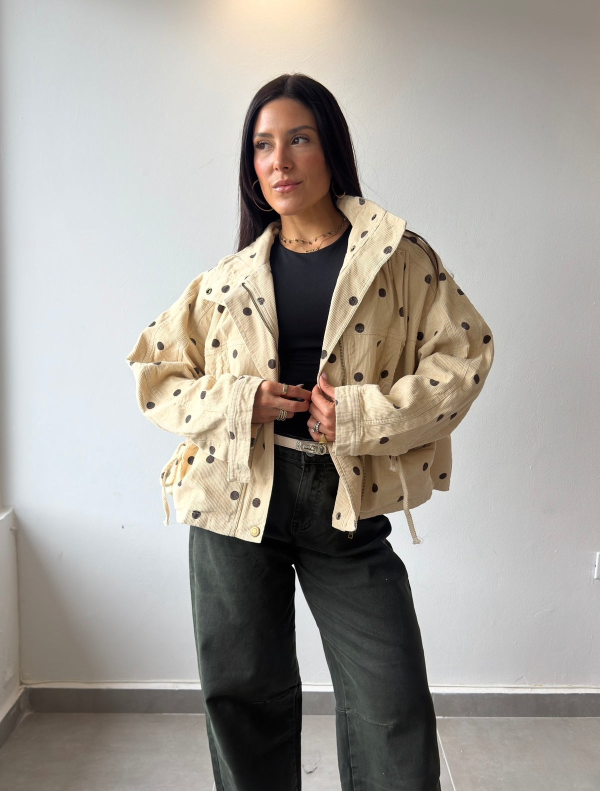 Polka Corduroy Bomber Jacket