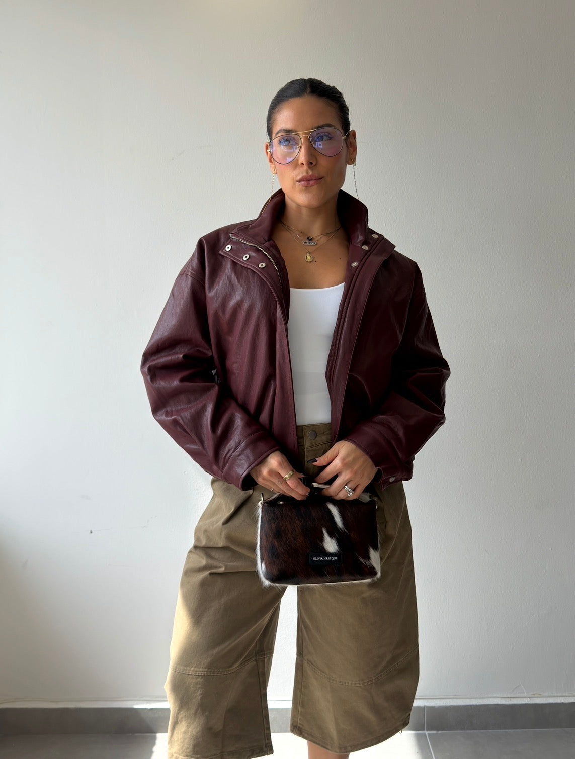 Burgundy Bomber Jacket
