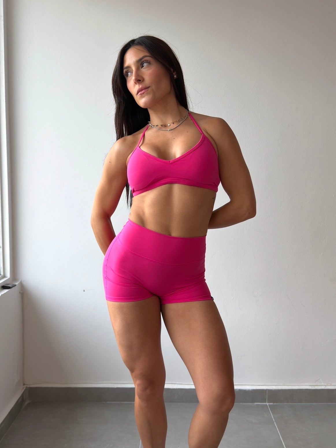Fuscia Short Set