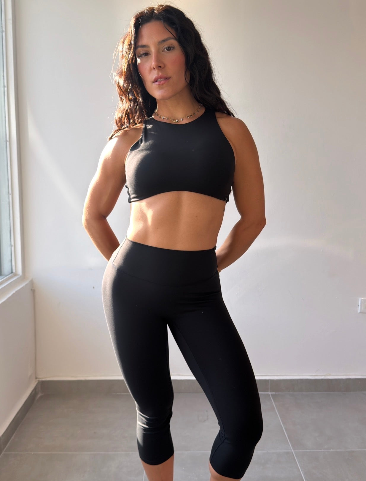 Black Capri Set