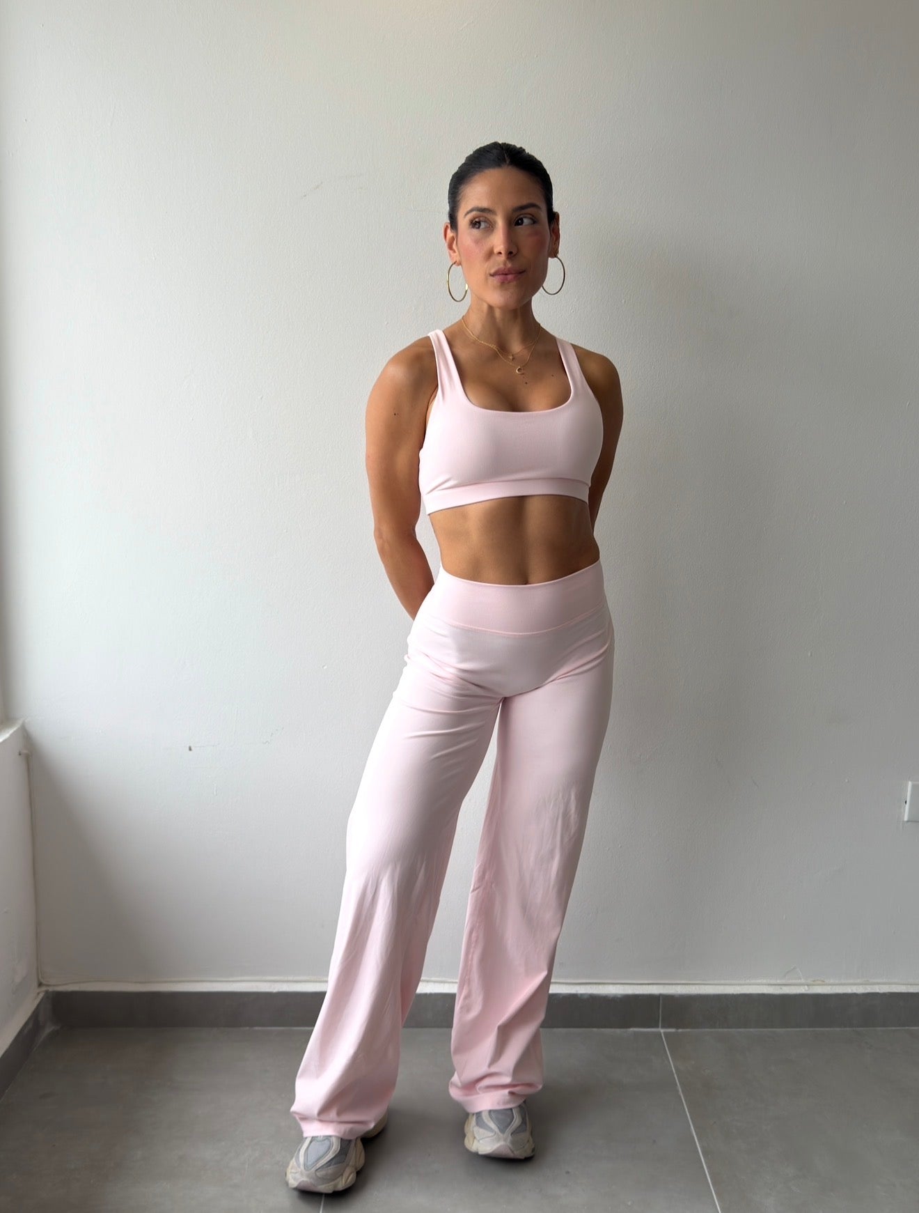 Soft Pink Wide Leg Pant and Top Set