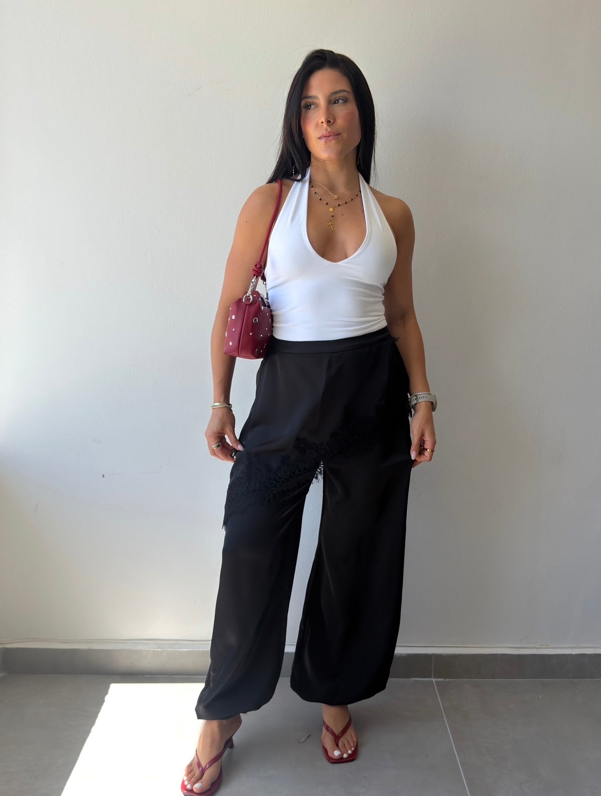 Black Layered Ballon Pants