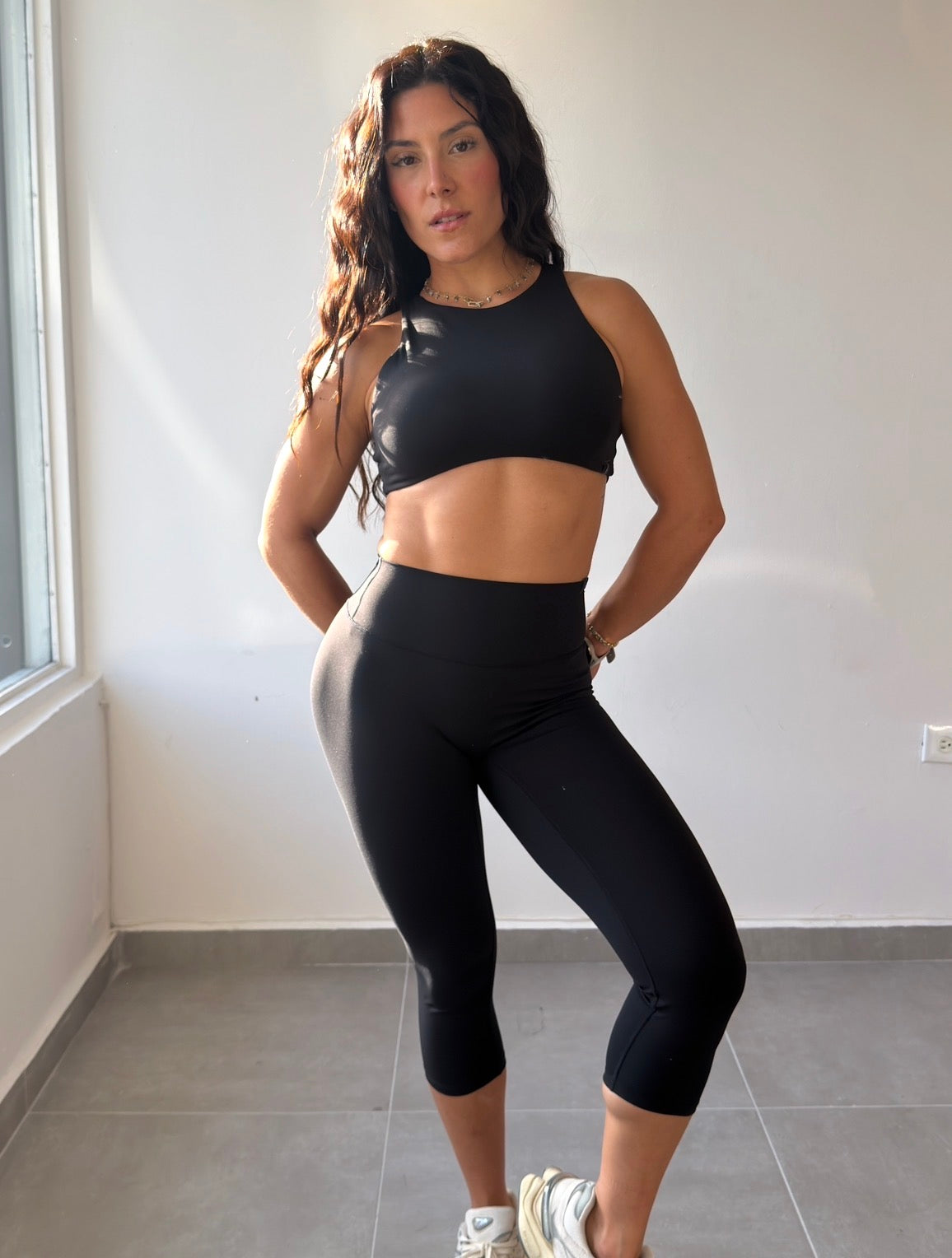 Black Capri Set