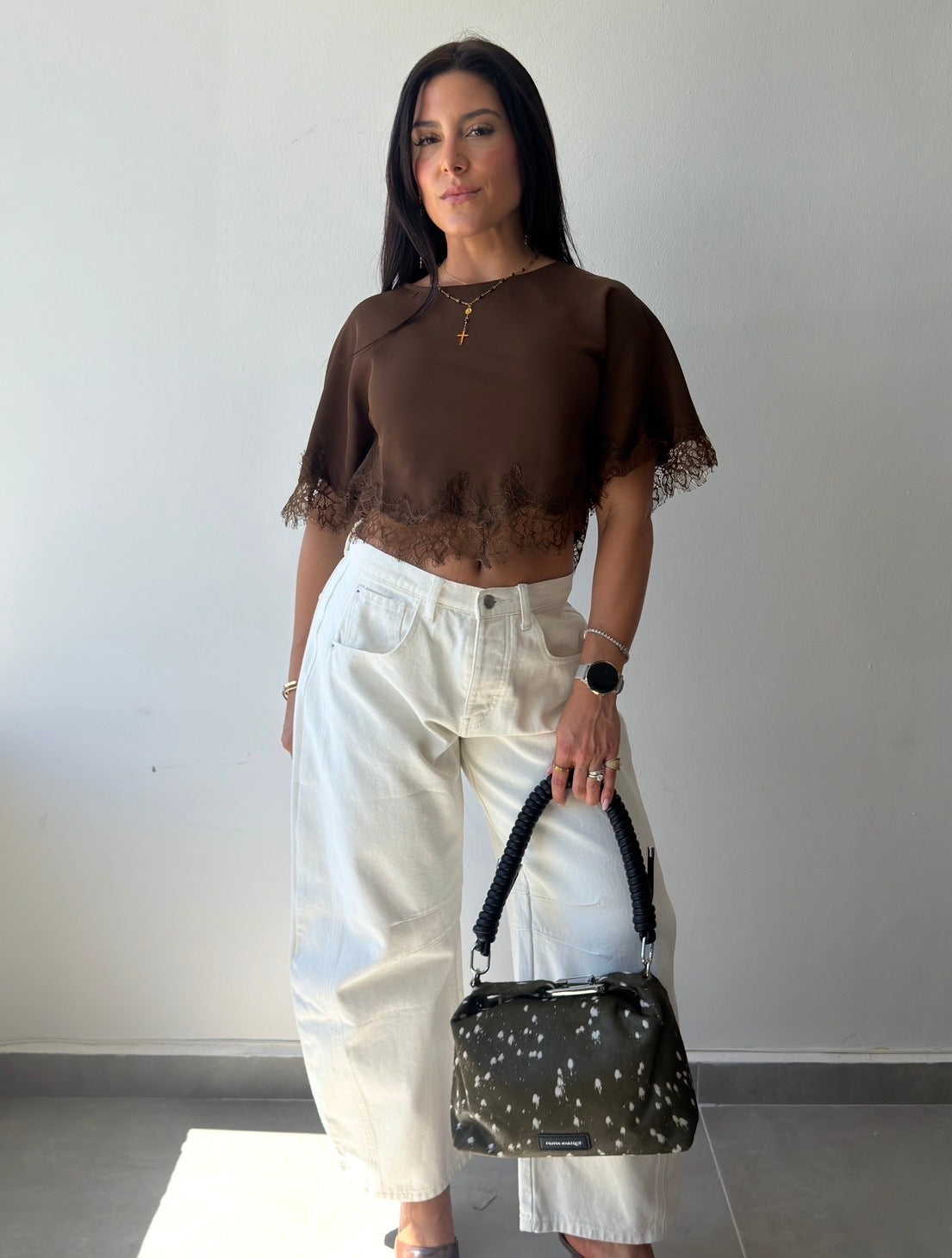Brown Cape Top