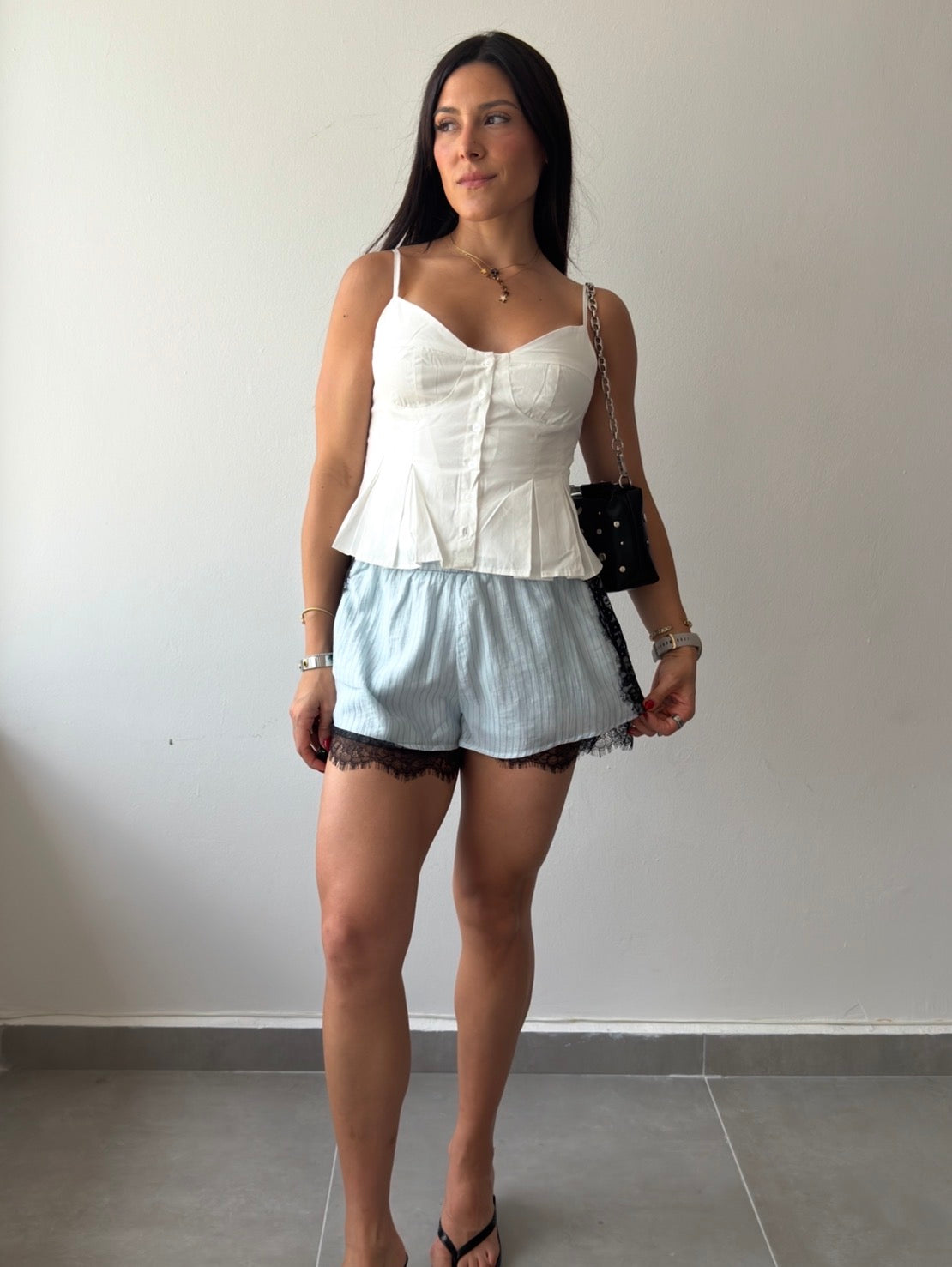 Blue Stripes Short
