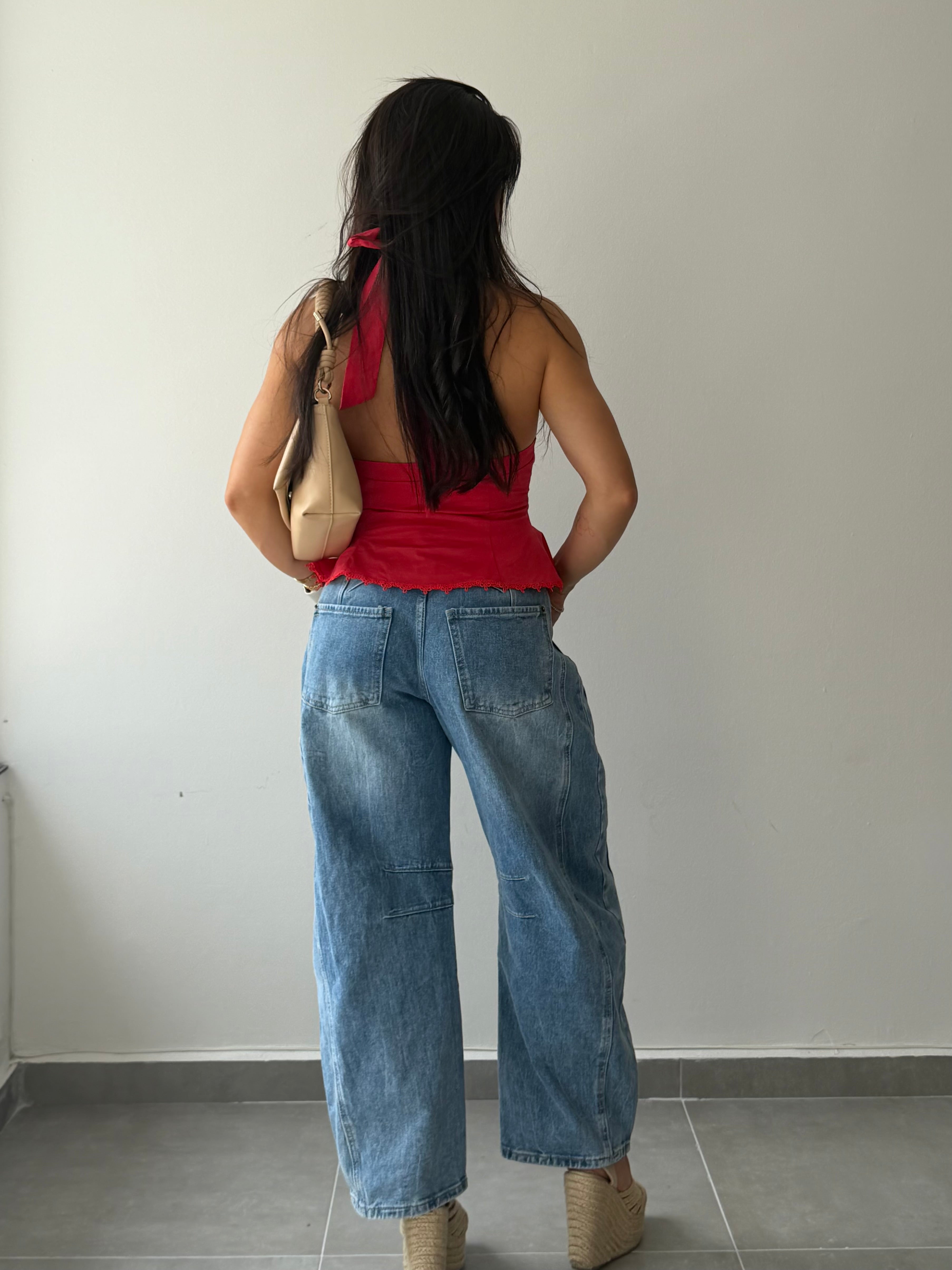 Medium Wash Barrel Jeans