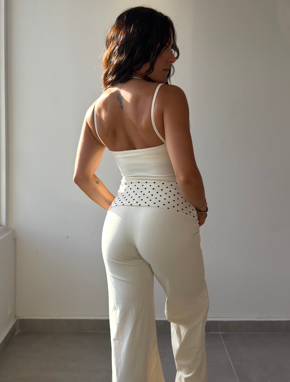 Ivory Polka Flare Set