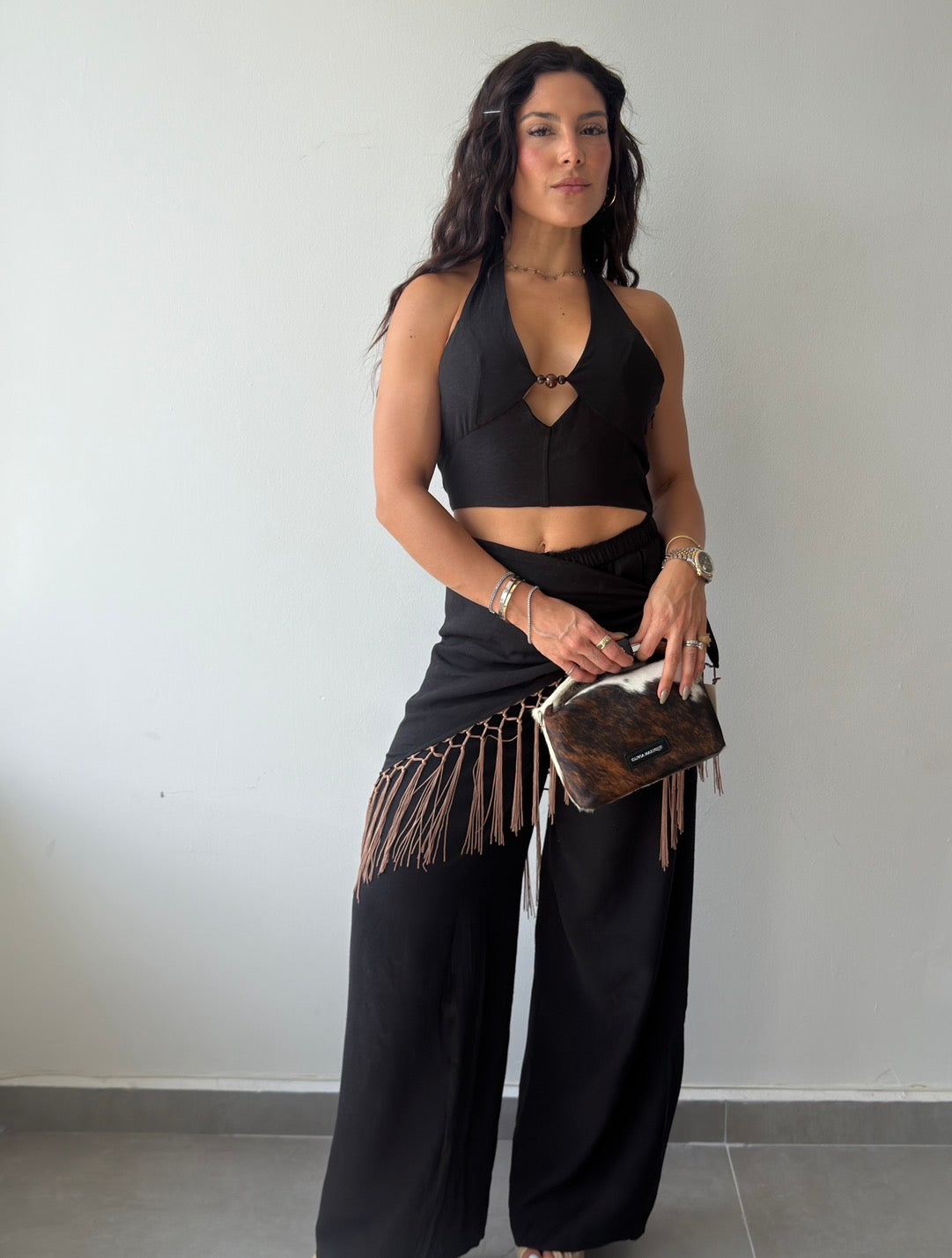 Black Linen 3 Piece Set