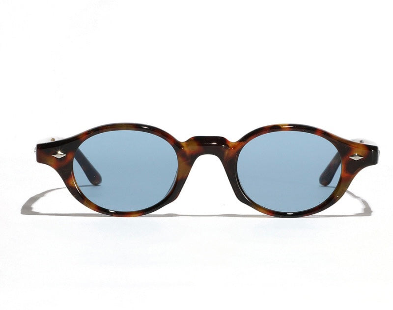 Tortoise Frame- Blue Lense Sunglasses