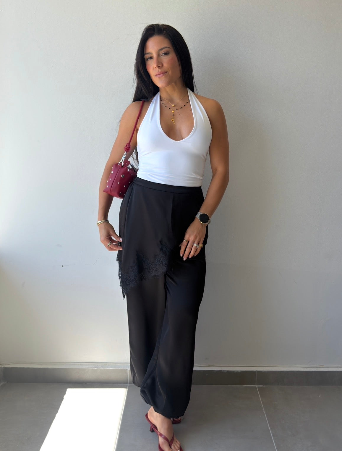 Black Layered Ballon Pants