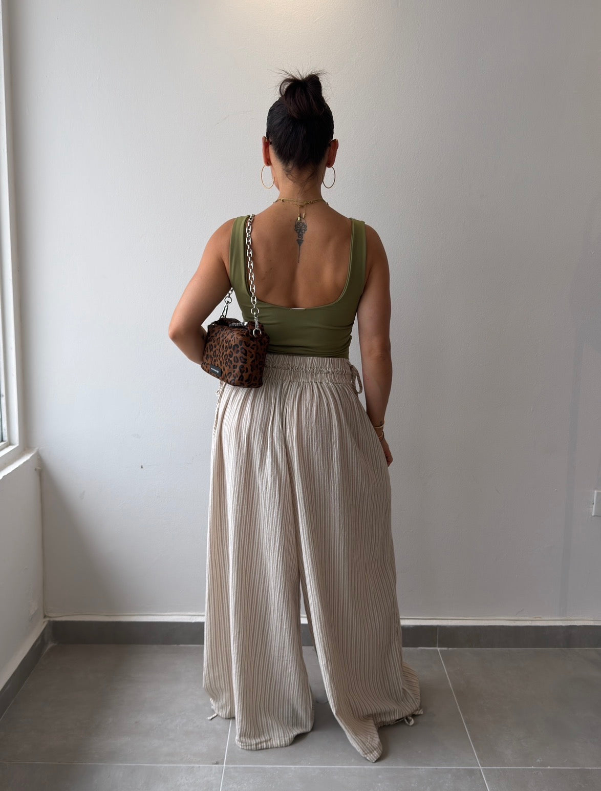 Sand Stripes Balloon Pants