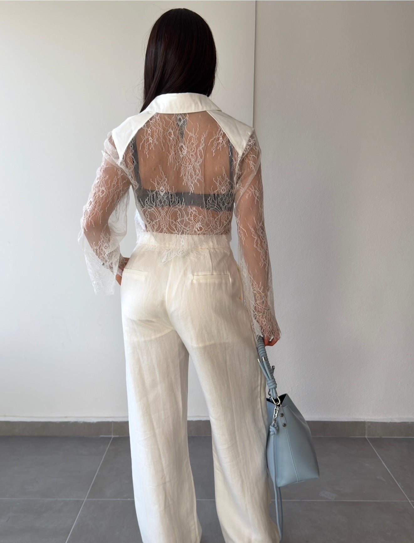 Lace Collared Shirt