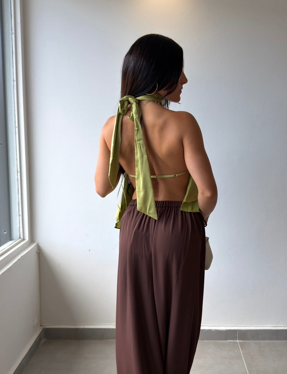 Green Halter Top
