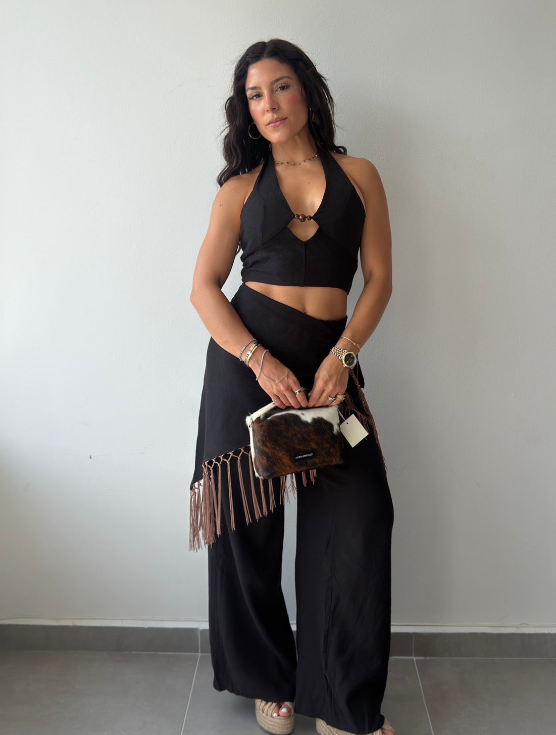 Black Linen 3 Piece Set