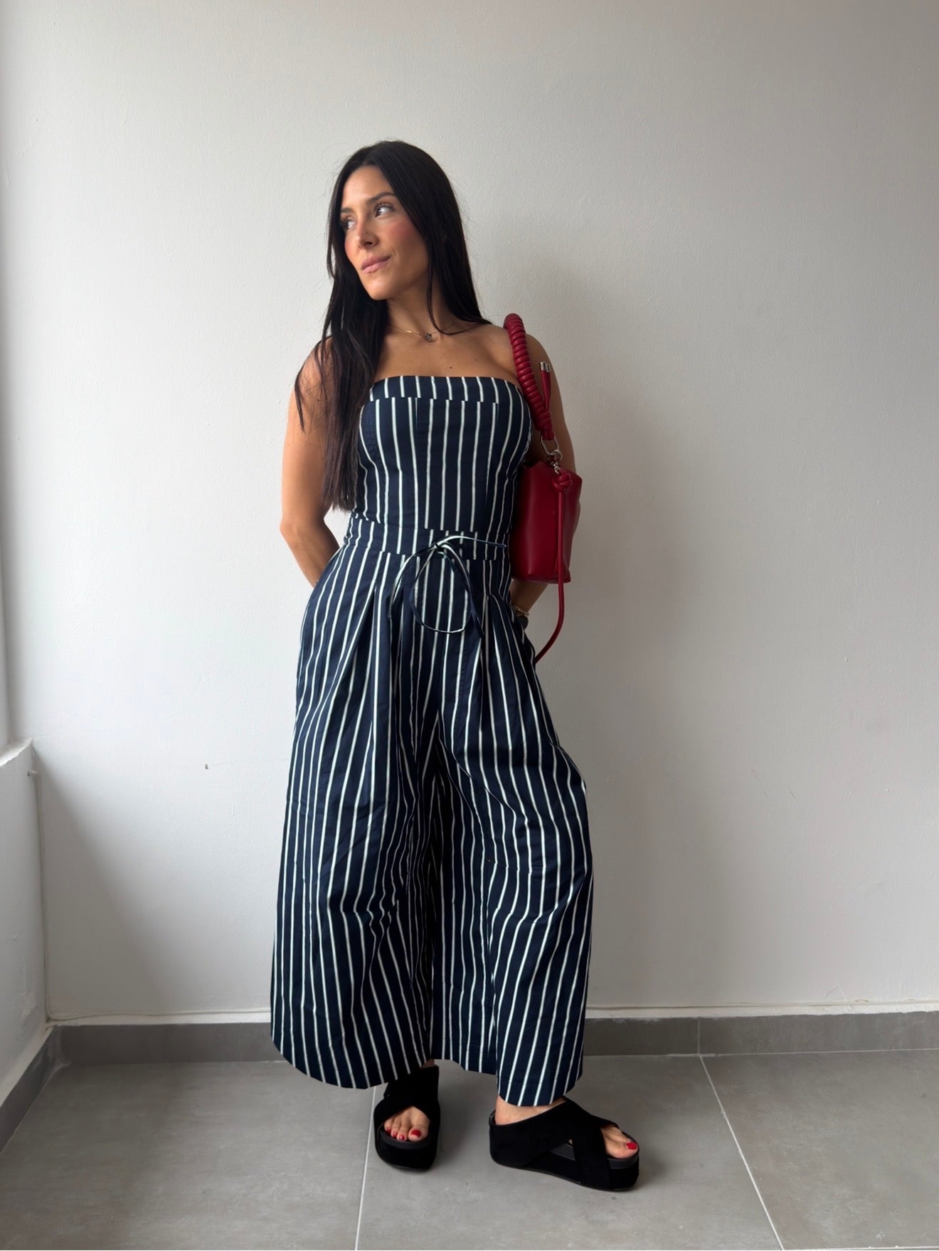 Striped Barrel Jumpsuit