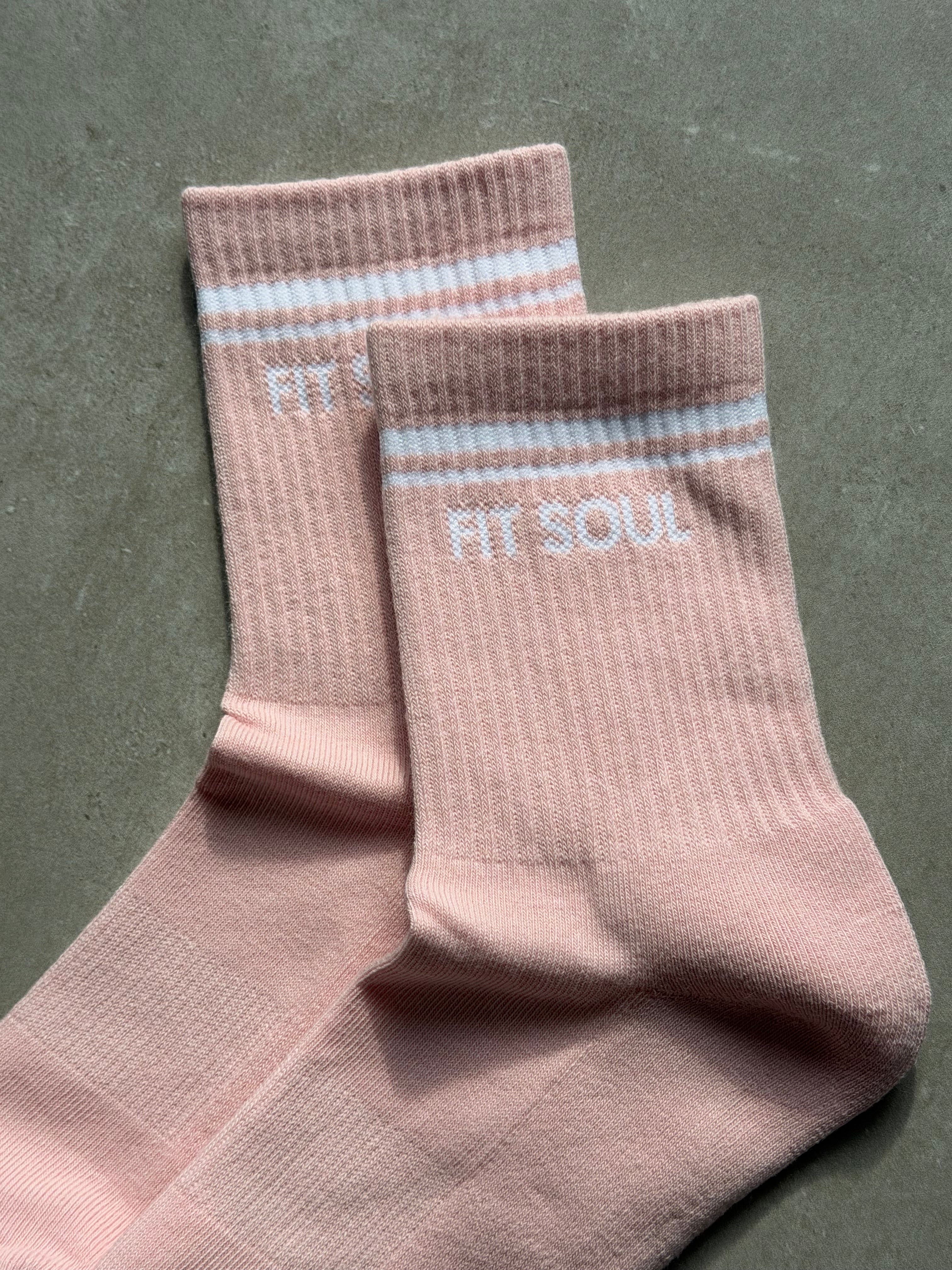 Half Crew Socks (Baby Pink)