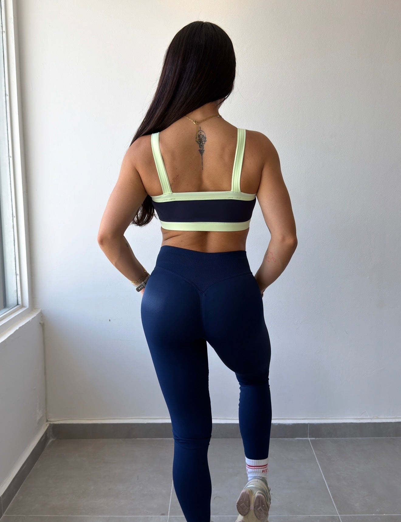 Navy/Lime Sport Top