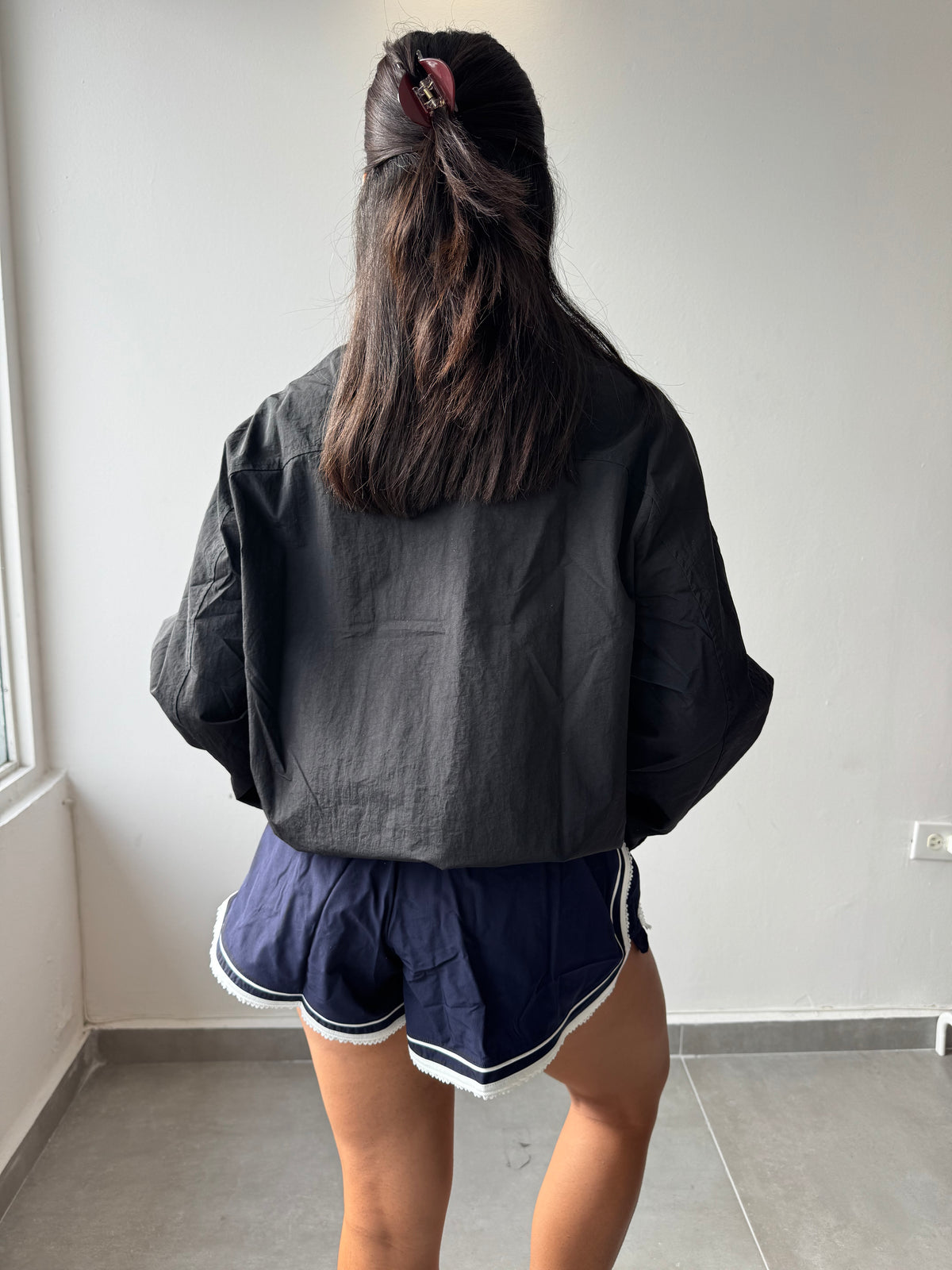 Black Windbreaker Jacket