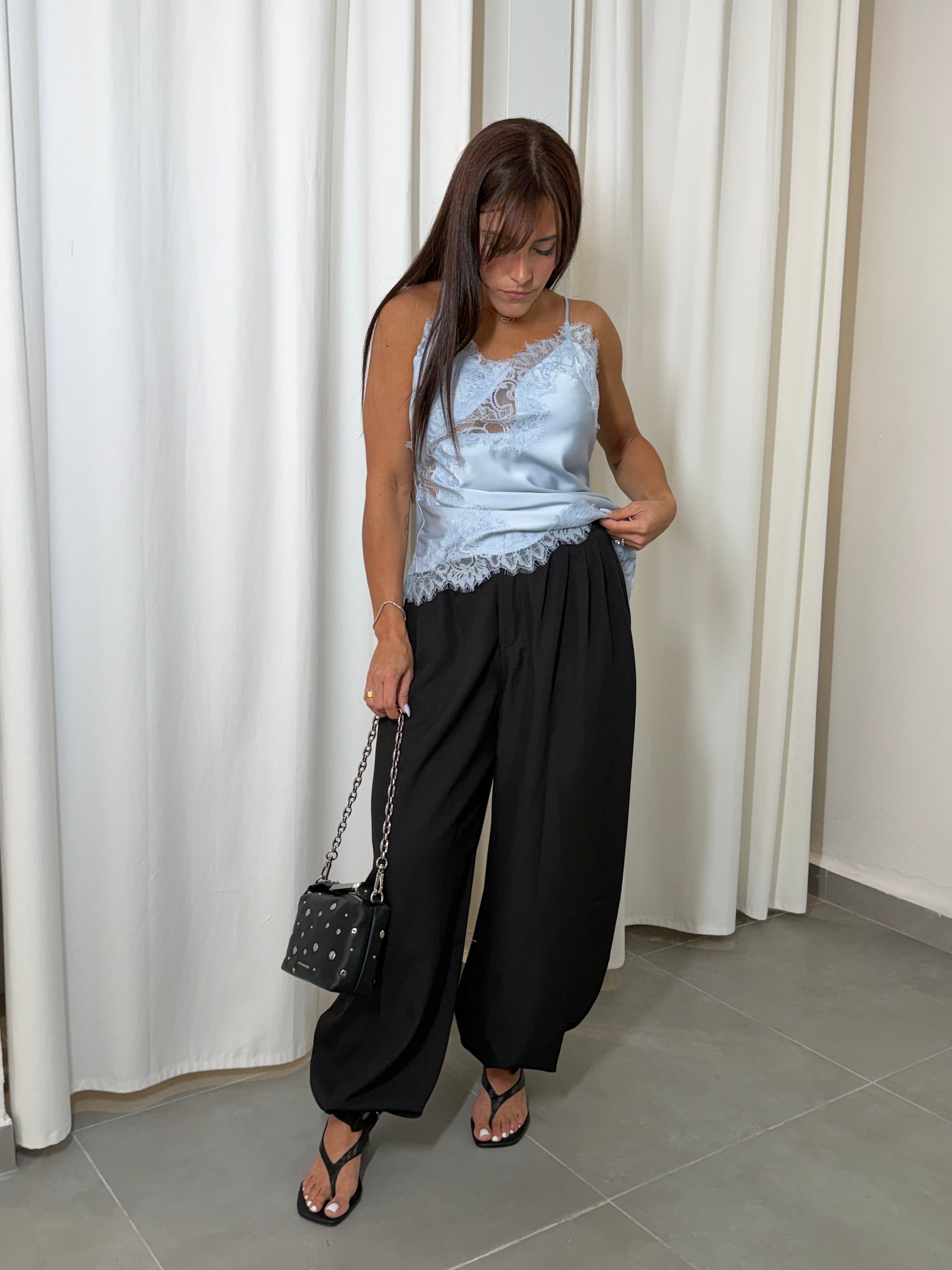 Black Barrel Trousers