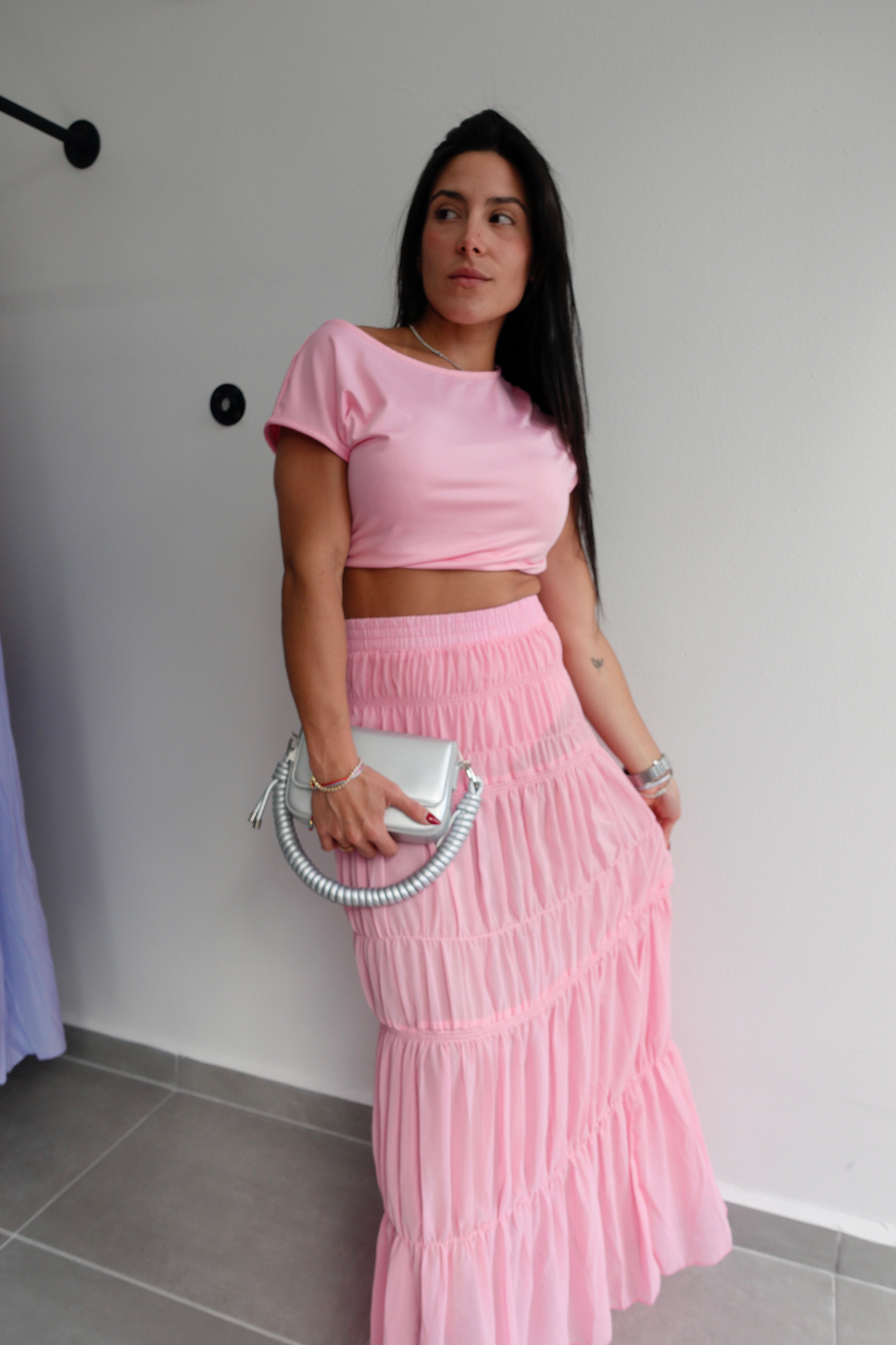 Pink Skirt 3 Piece Set