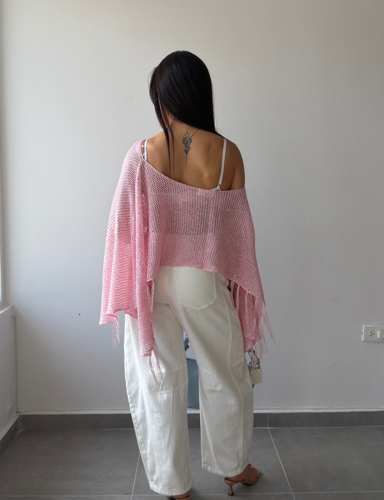 Pink Shimmer Poncho