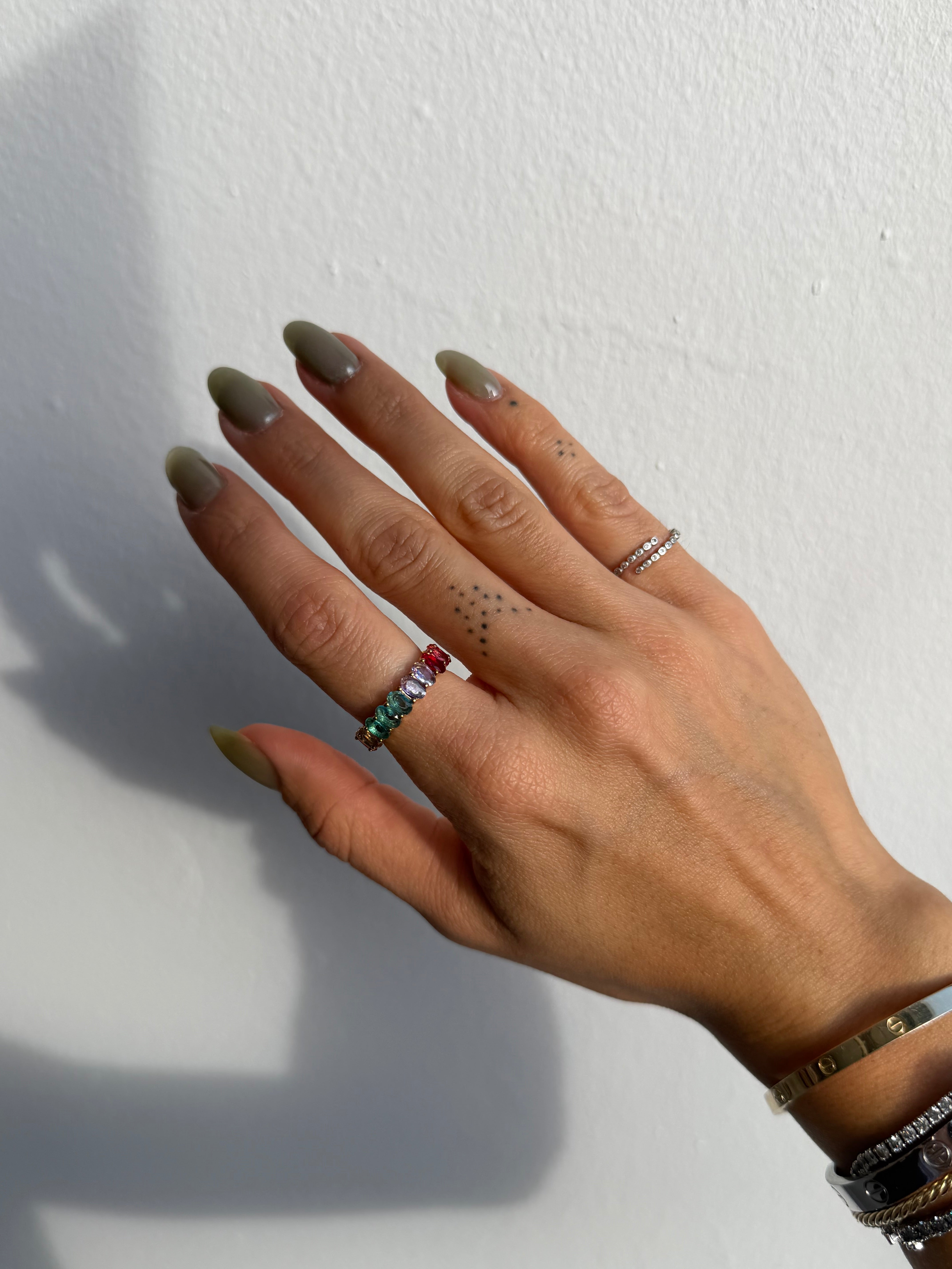 Gold Multicolor Open Ring