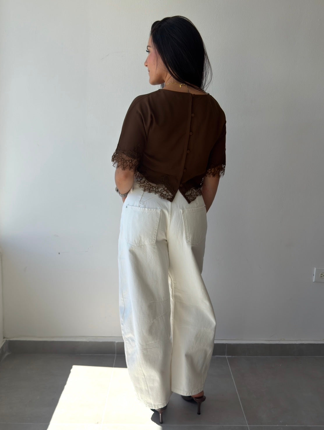 Brown Cape Top