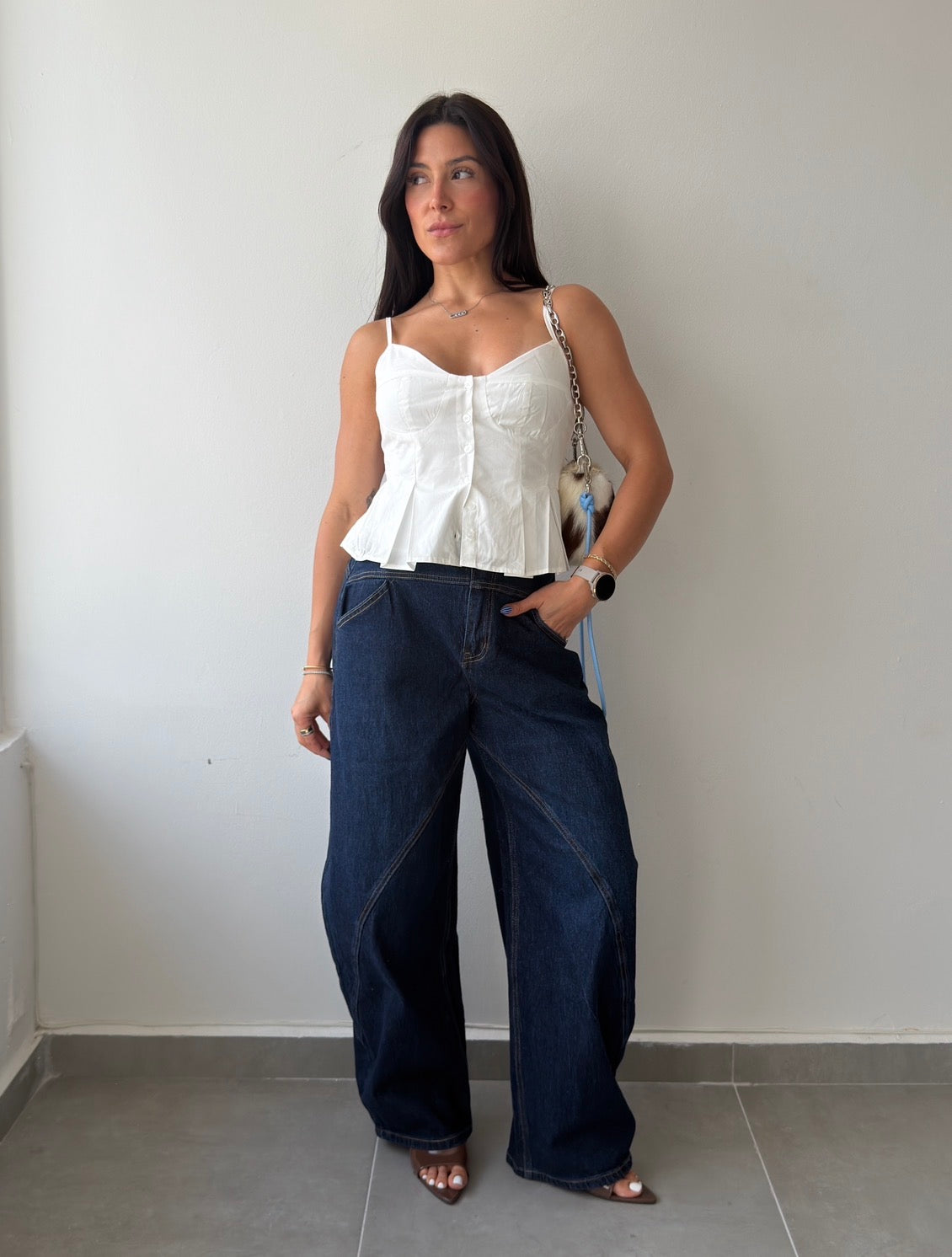 Dark Denim Barrel Jeans