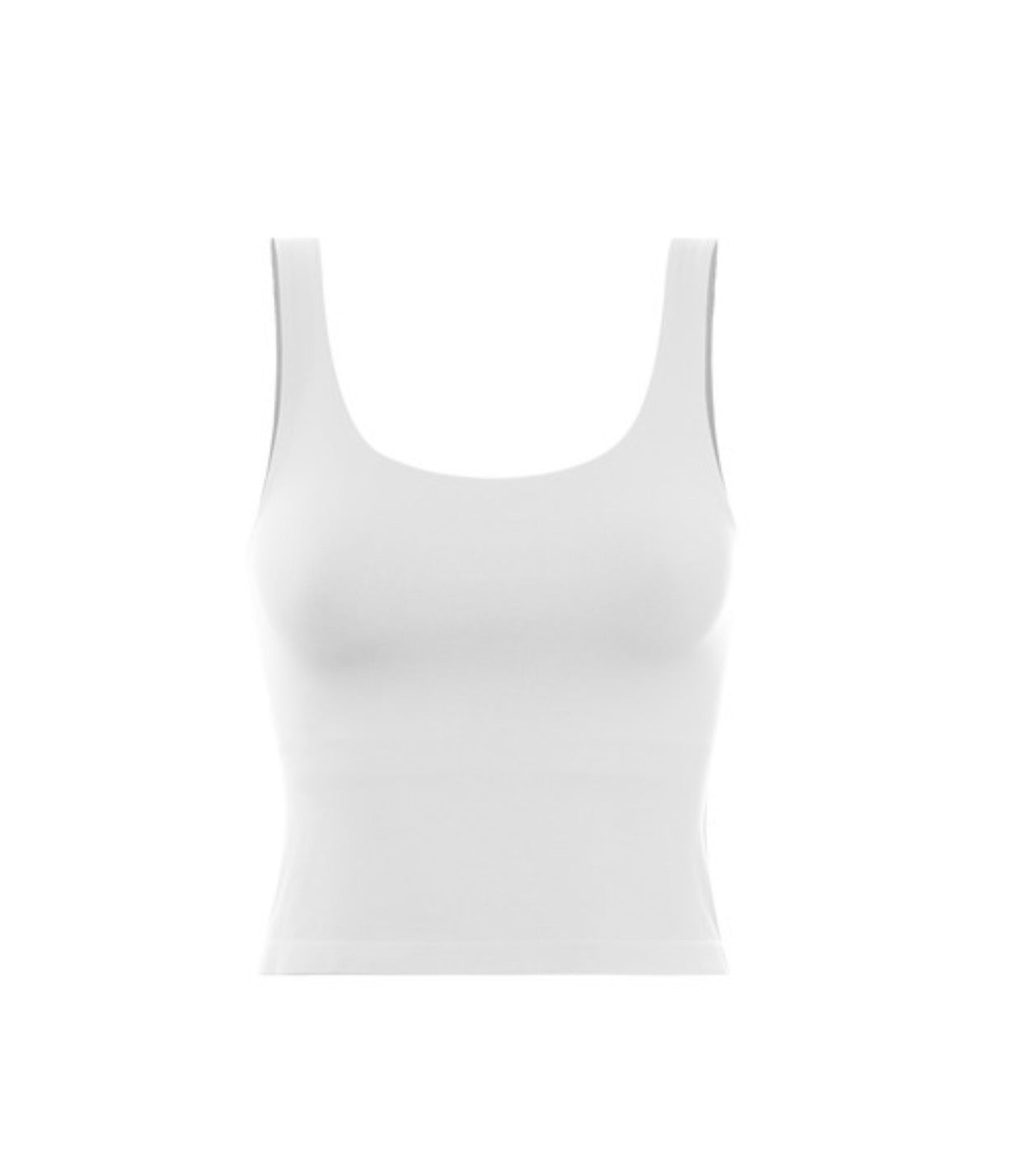 White Scoopneck Basic Top