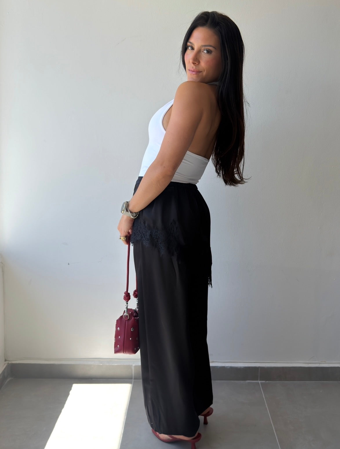 Black Layered Ballon Pants